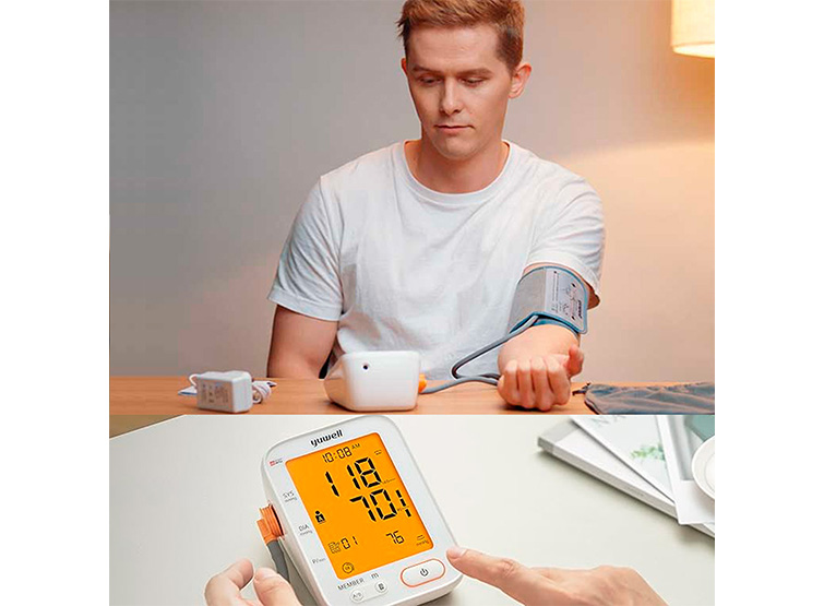 TOMA PRESIÓN DIGITAL DE BRAZO YUWELL YE680B + BZTE ADULTO Y PEDIÁTRICO 360° - 6