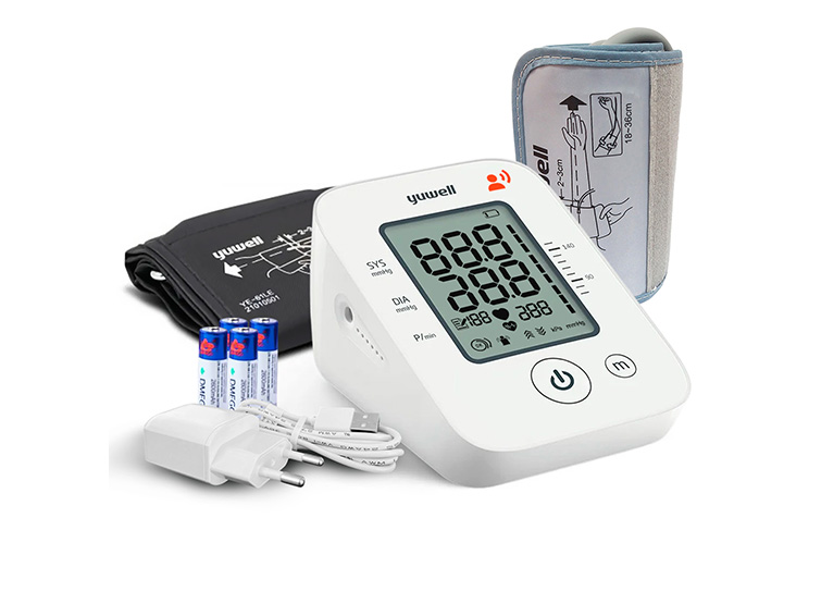 TOMA PRESIÓN YUWELL YE660D CON VOZ + BZTE ADULTO Y PEDIÁTRICO - 1