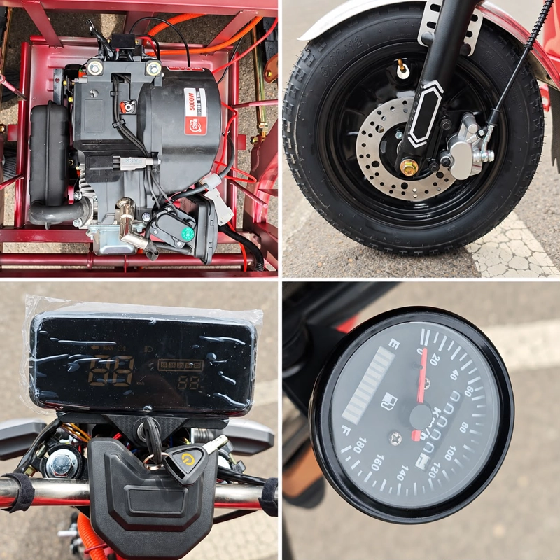 TRICICLO 'TORITO' BENCINA + ELECTRICIDAD  PARA 500 KILOS - 800W - 3