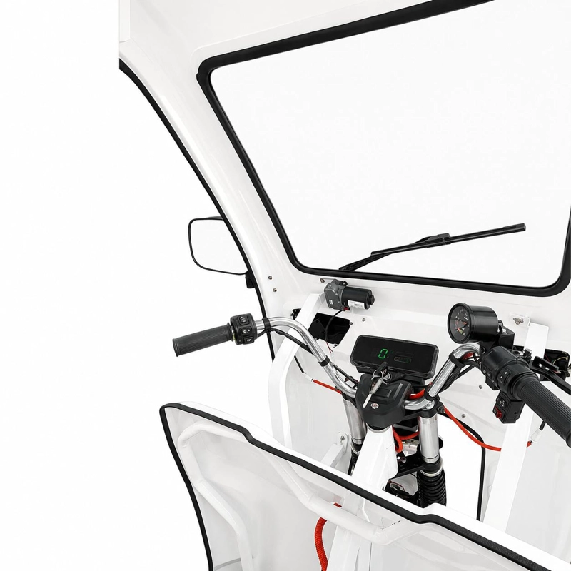 TRICICLO 'TORITO' BENCINA + ELECTRICIDAD CARGO BOX PARA 1.000 KILOS - 1.500W - 5