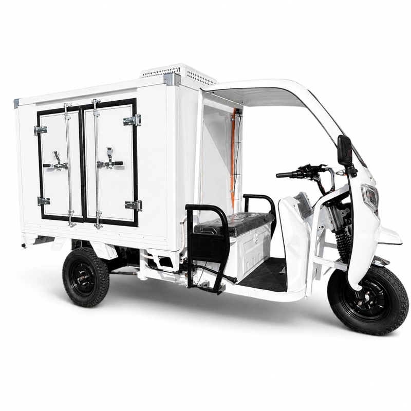 TRICICLO 'TORITO' BENCINA + ELECTRICIDAD - CAMARA FRIO PARA 1.000 KILOS - 1.500W - 2