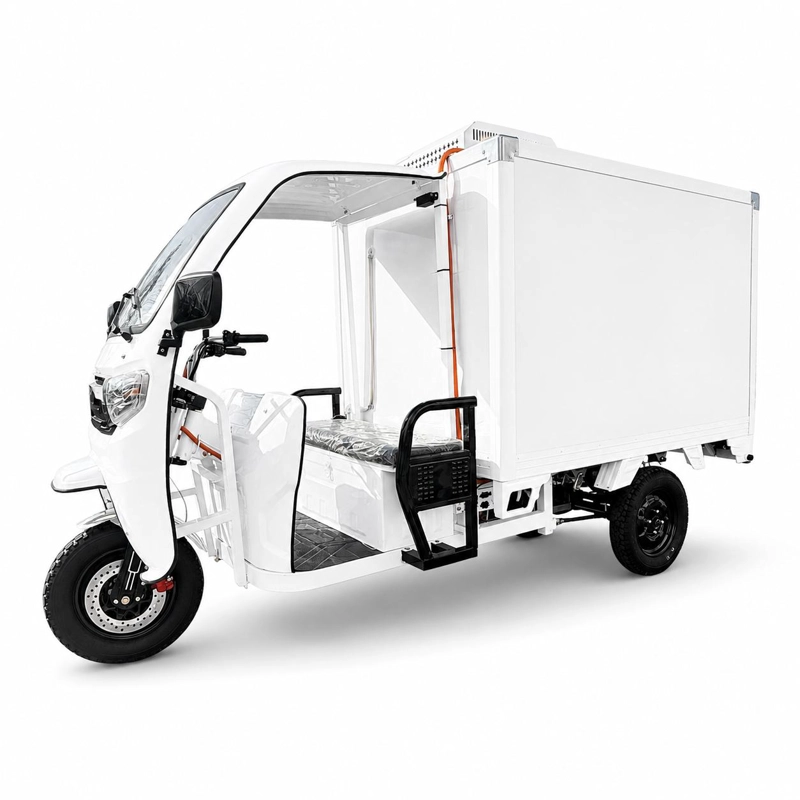 TRICICLO 'TORITO' BENCINA + ELECTRICIDAD - CAMARA FRIO PARA 1.000 KILOS - 1.500W - 3