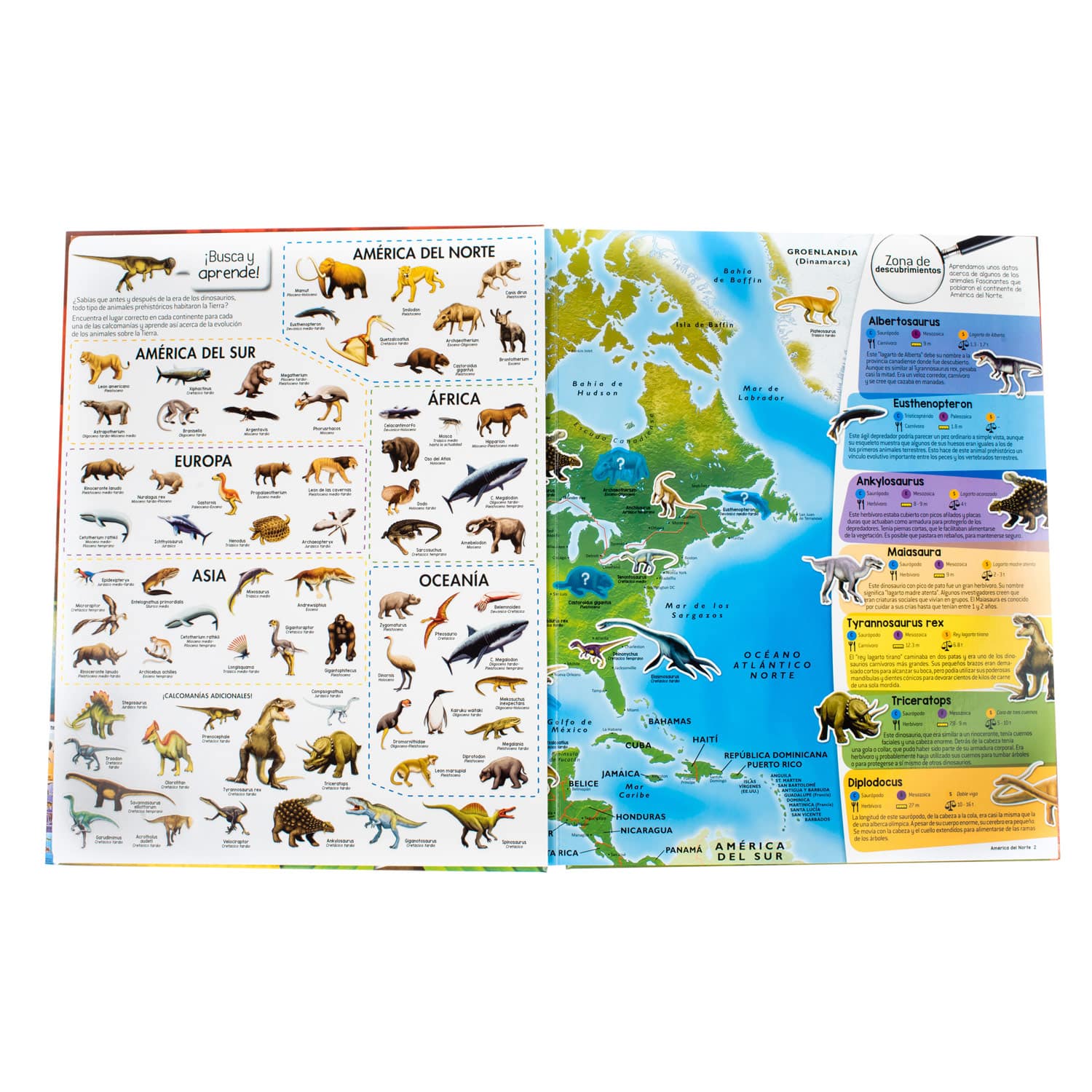ATLAS MUNDIAL DE DINOSAURIOS Y OTROS ANIMALES - 2