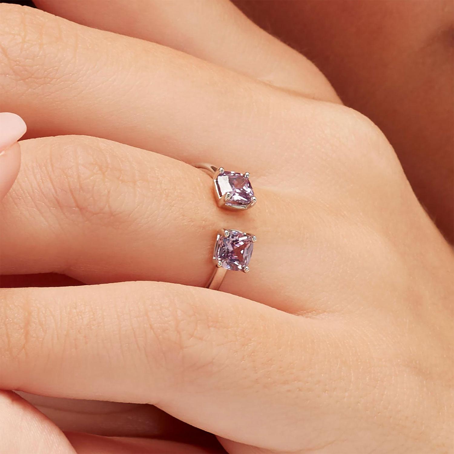 ANILLO PLATA BROSWAY FMP14B MORADO MUJER - 2