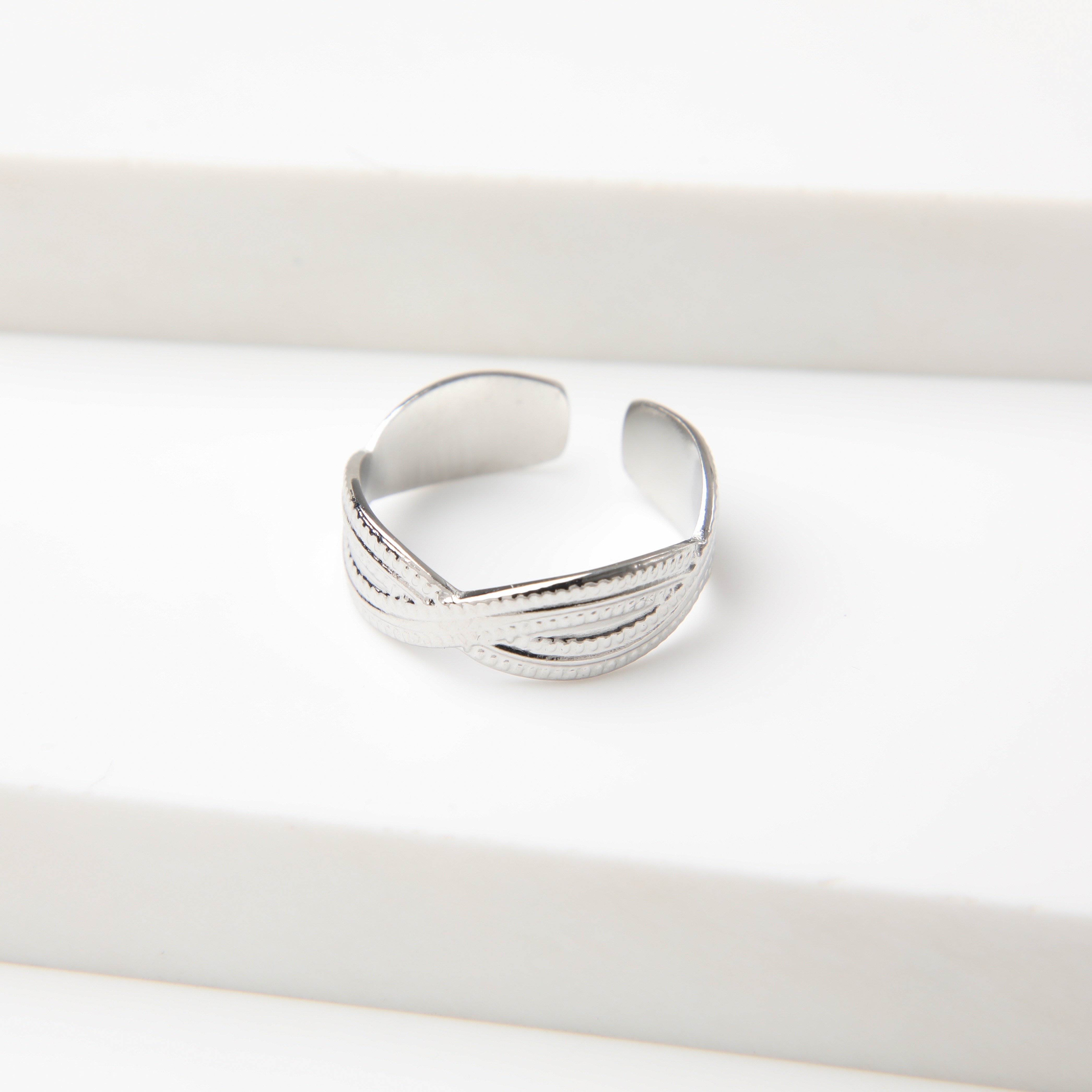 ANILLO 19V69 ITALIA ITALIA PLATEADO MUJER