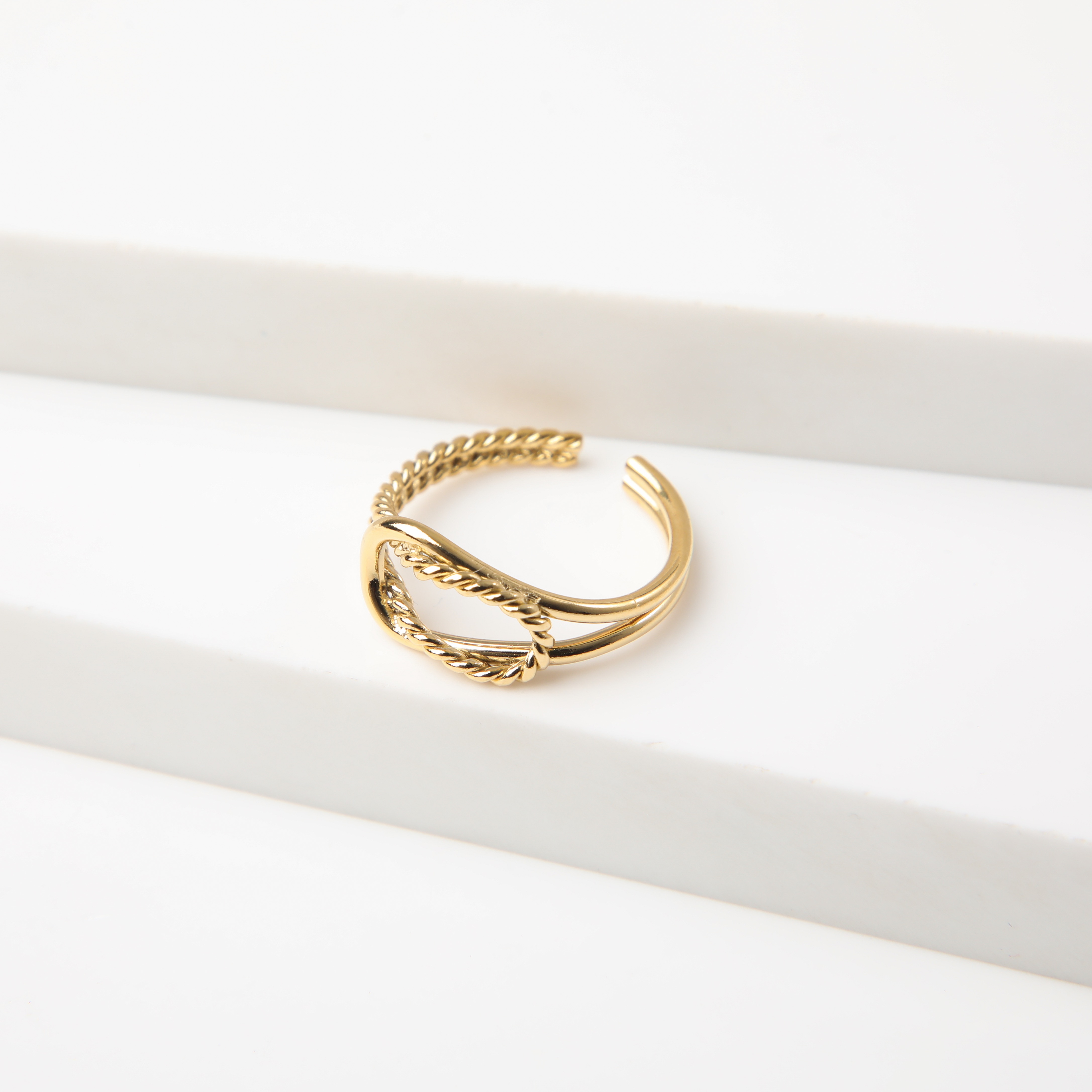 ANILLO 19V69 ITALIA ITALIA DORADO MUJER - 2