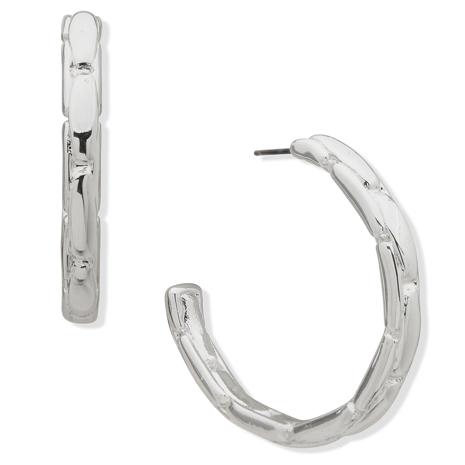 ARGOLLAS METAL ANNE KLEIN PLATEADO MUJER - 1