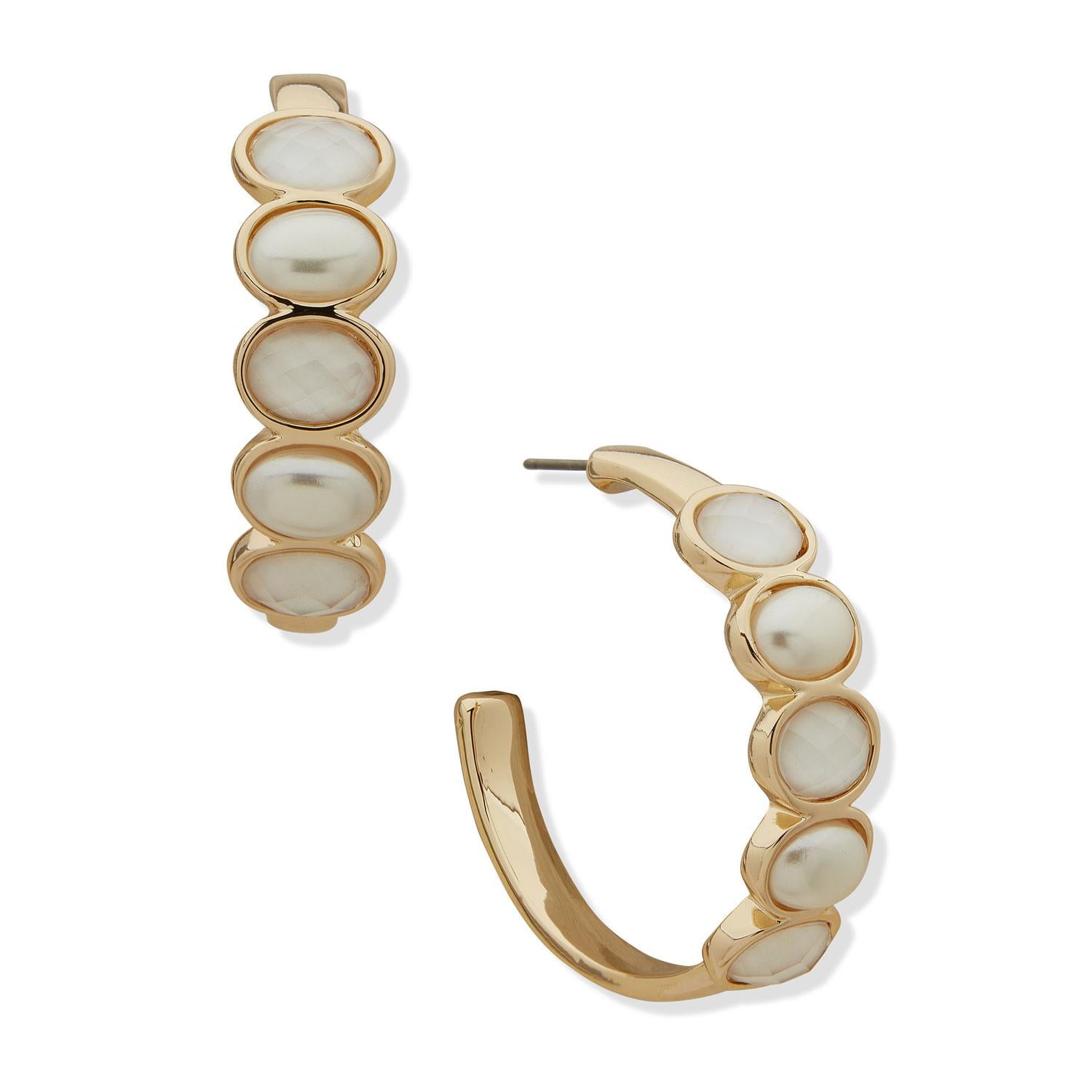 ARGOLLAS METAL ANNE KLEIN DORADO MUJER - 1