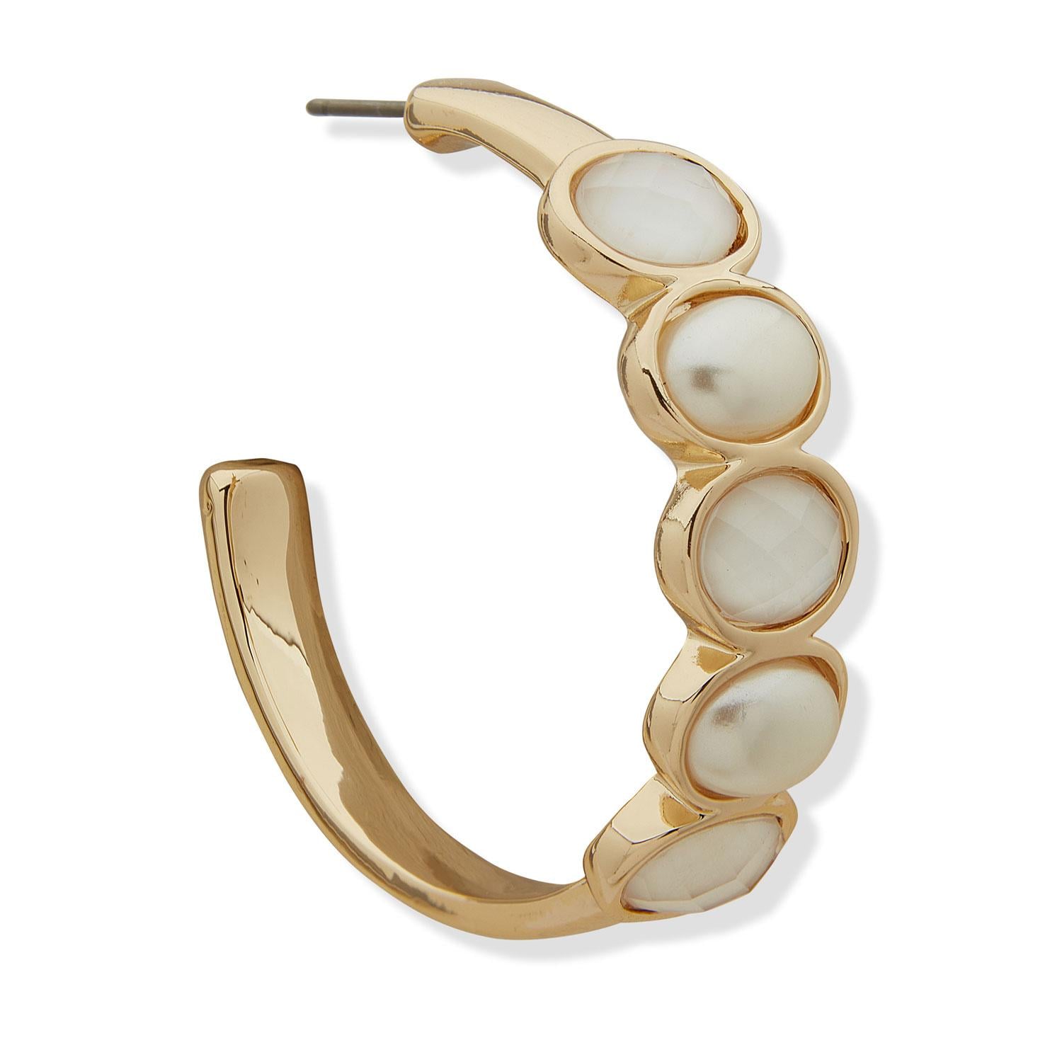ARGOLLAS METAL ANNE KLEIN DORADO MUJER - 2