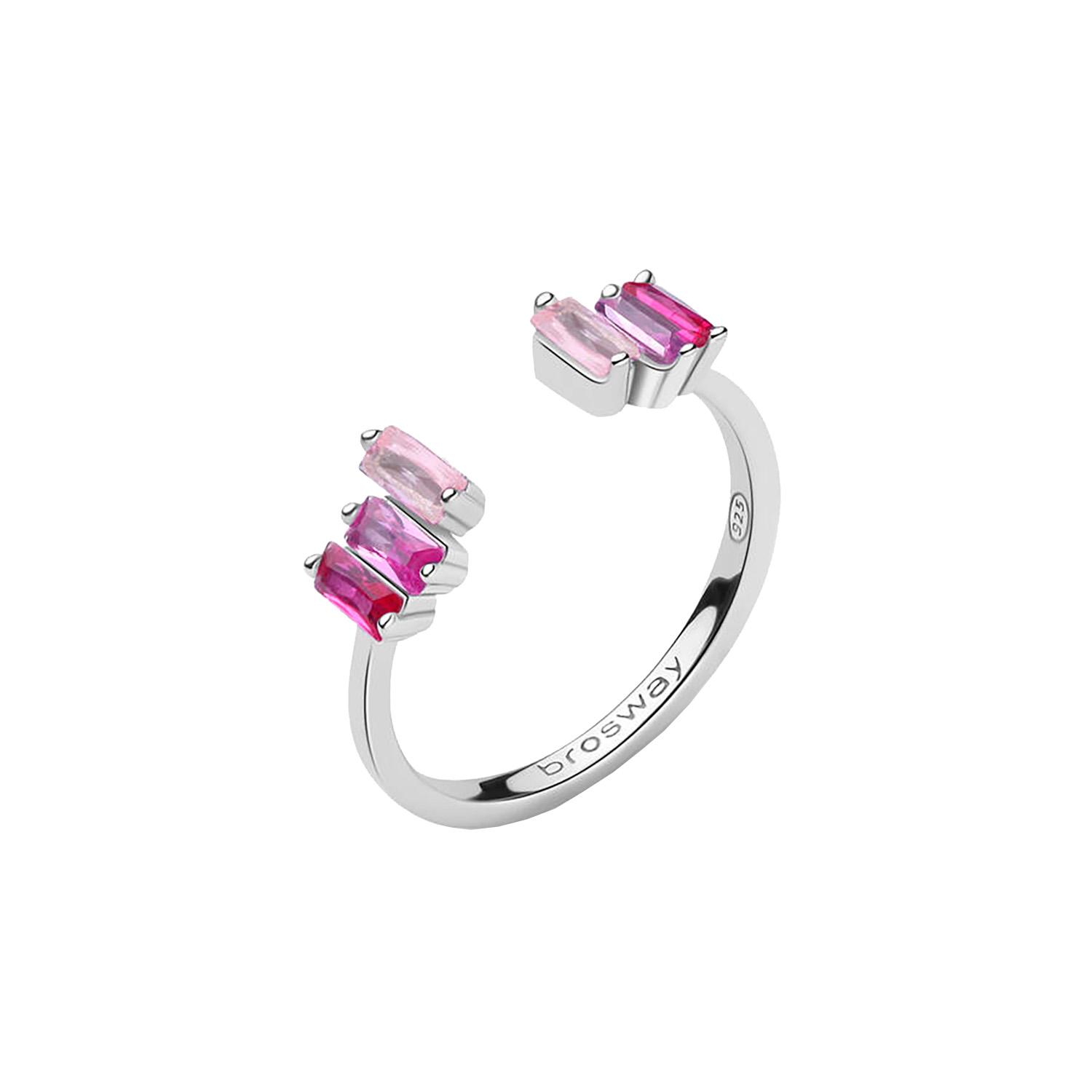 ANILLO PLATA BROSWAY FVP12B ROSADO MUJER - 1