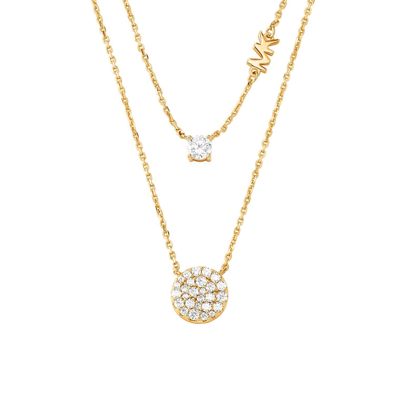 COLLAR MICHAEL KORS PLATA DOBLE DORADO MUJER - 1