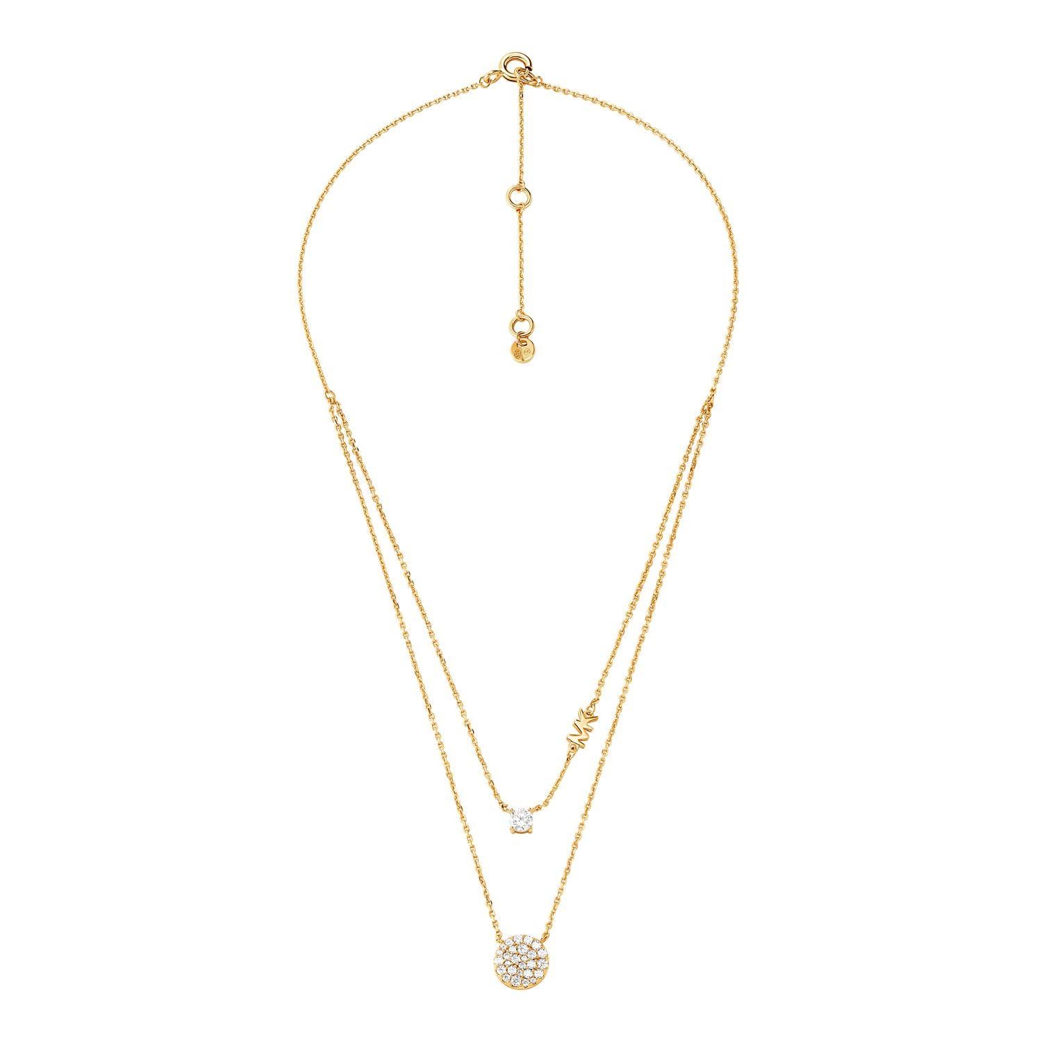 COLLAR MICHAEL KORS PLATA DOBLE DORADO MUJER - 2