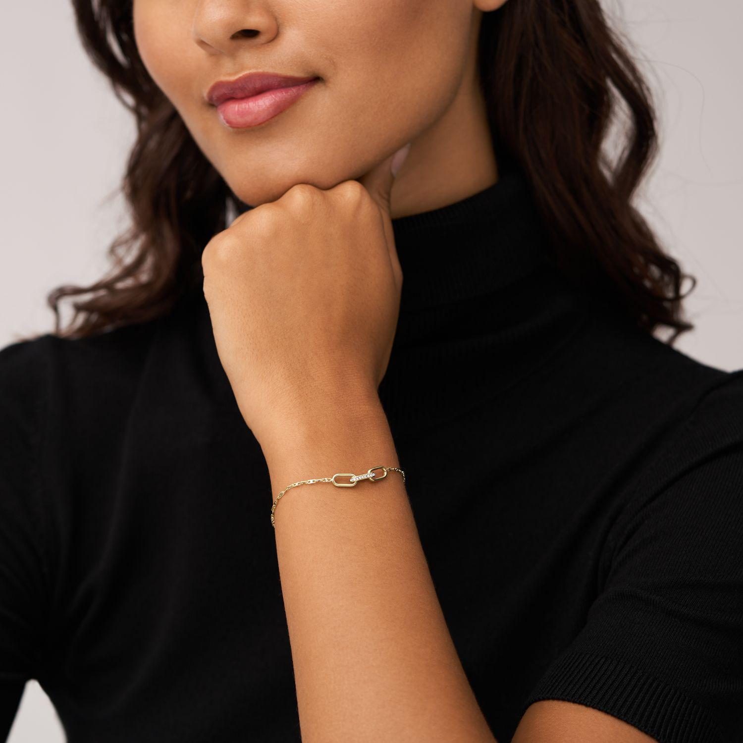 PULSERA FOSSIL DORADO MUJER ACERO - 3