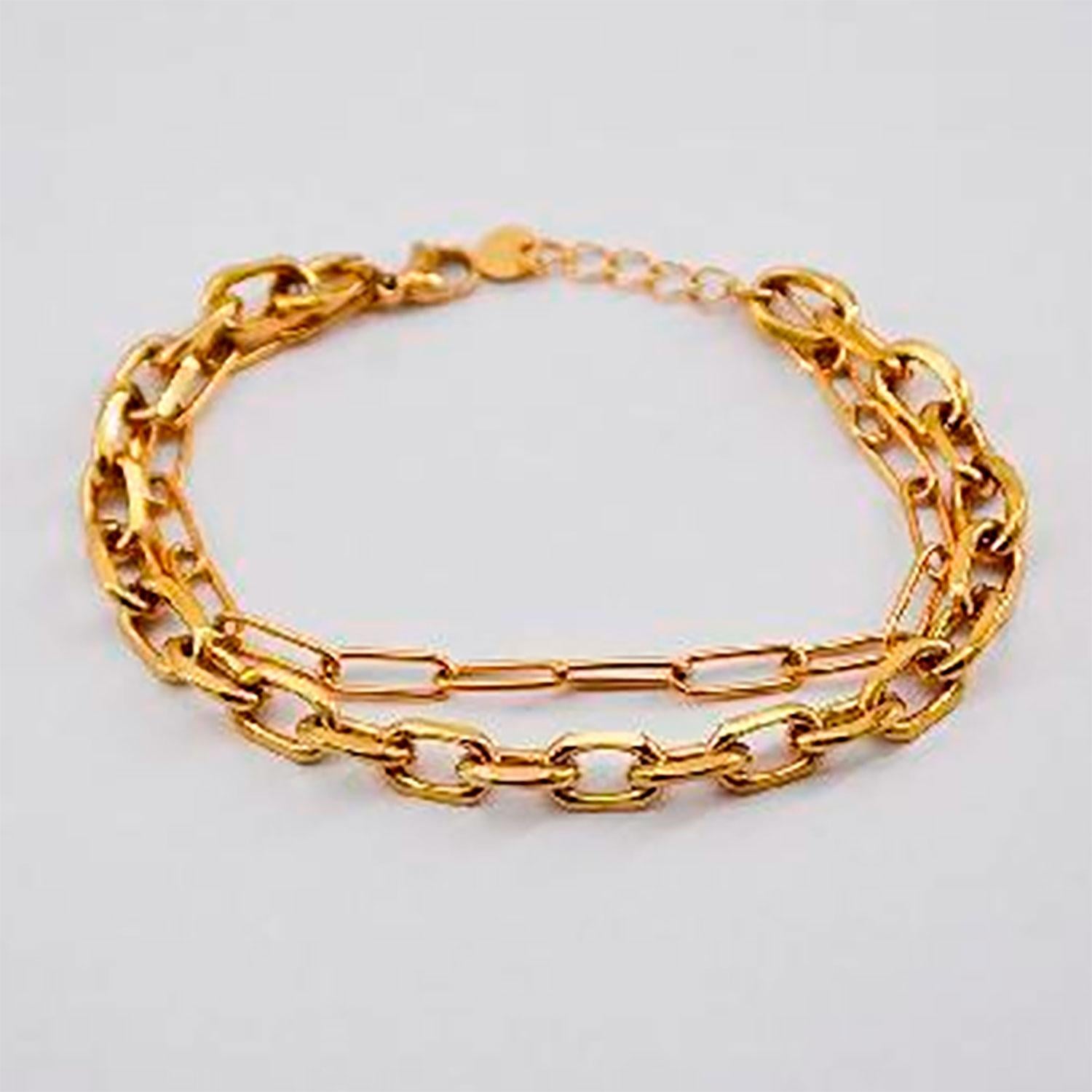 PULSERA 19V69 ITALIA DOBLE ITALIA DORADO MUJER ACERO - 1