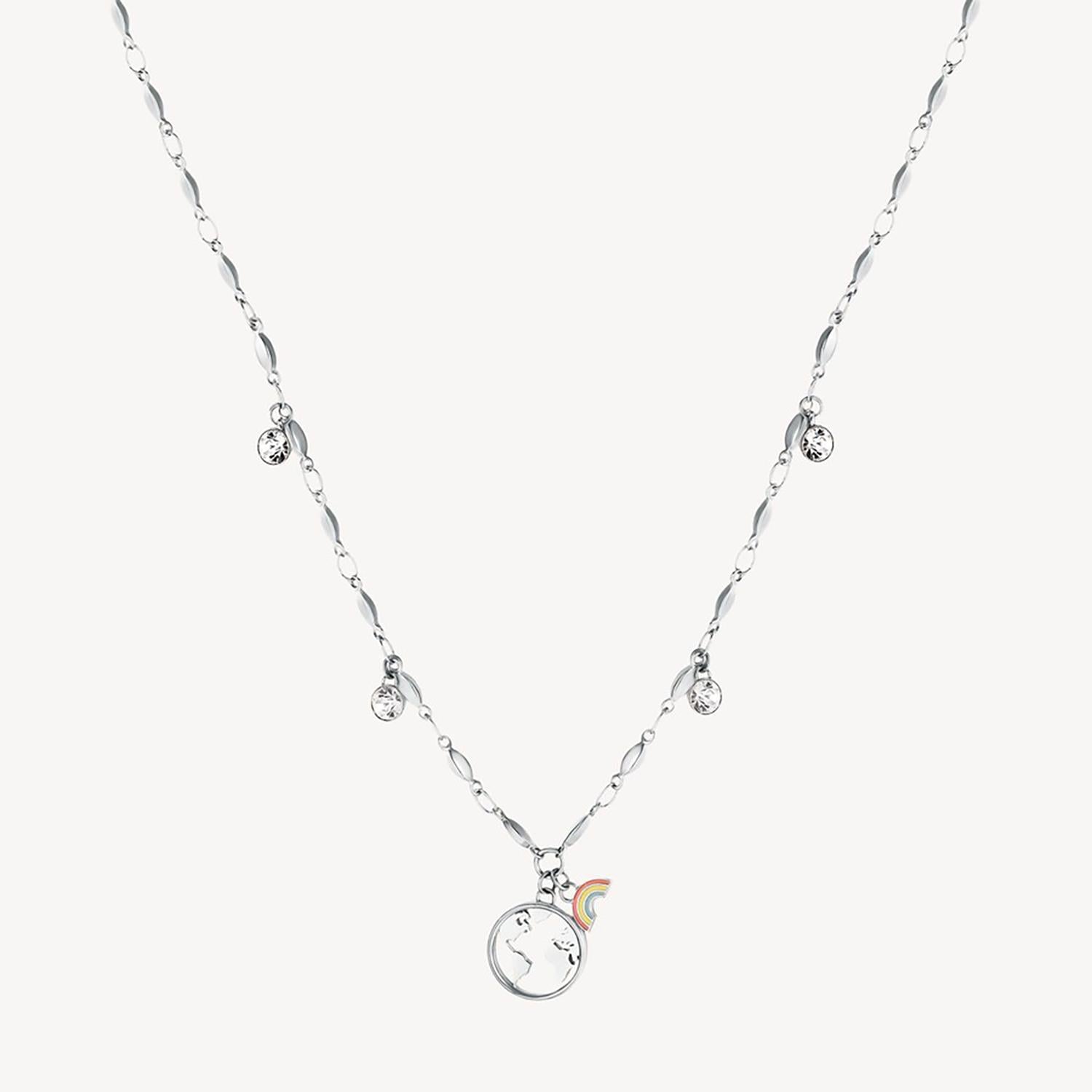 COLLAR BROSWAY ACERO INOXIDABLE BHKN062 PLATEADO MUJER
