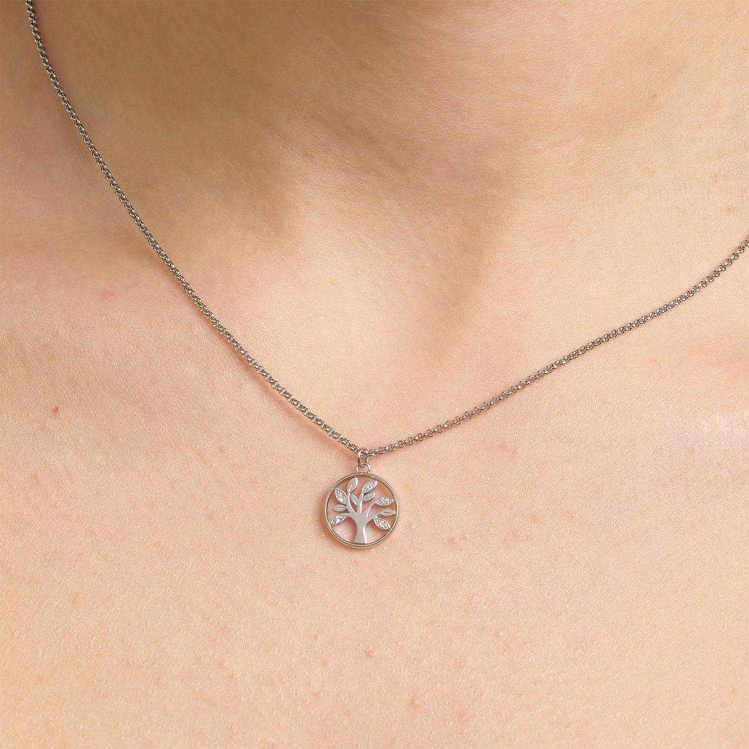 COLLAR BROSWAY ACERO INOXIDABLE BHKN093 PLATEADO MUJER - 2