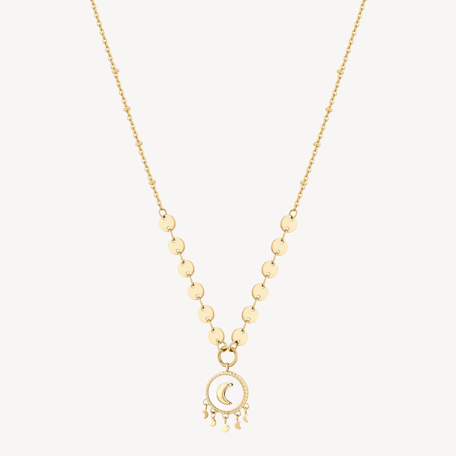 COLLAR BROSWAY ACERO INOXIDABLE BHKN080 DORADO MUJER - 1