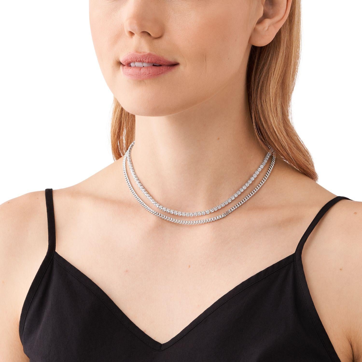 COLLAR DOBLE MICHAEL KORS PLATEADO MUJER - 3