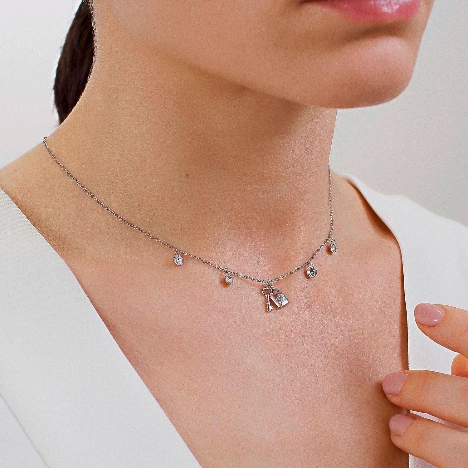 COLLAR BROSWAY ACERO INOXIDABLE BHKL11 PLATEADO MUJER - 2