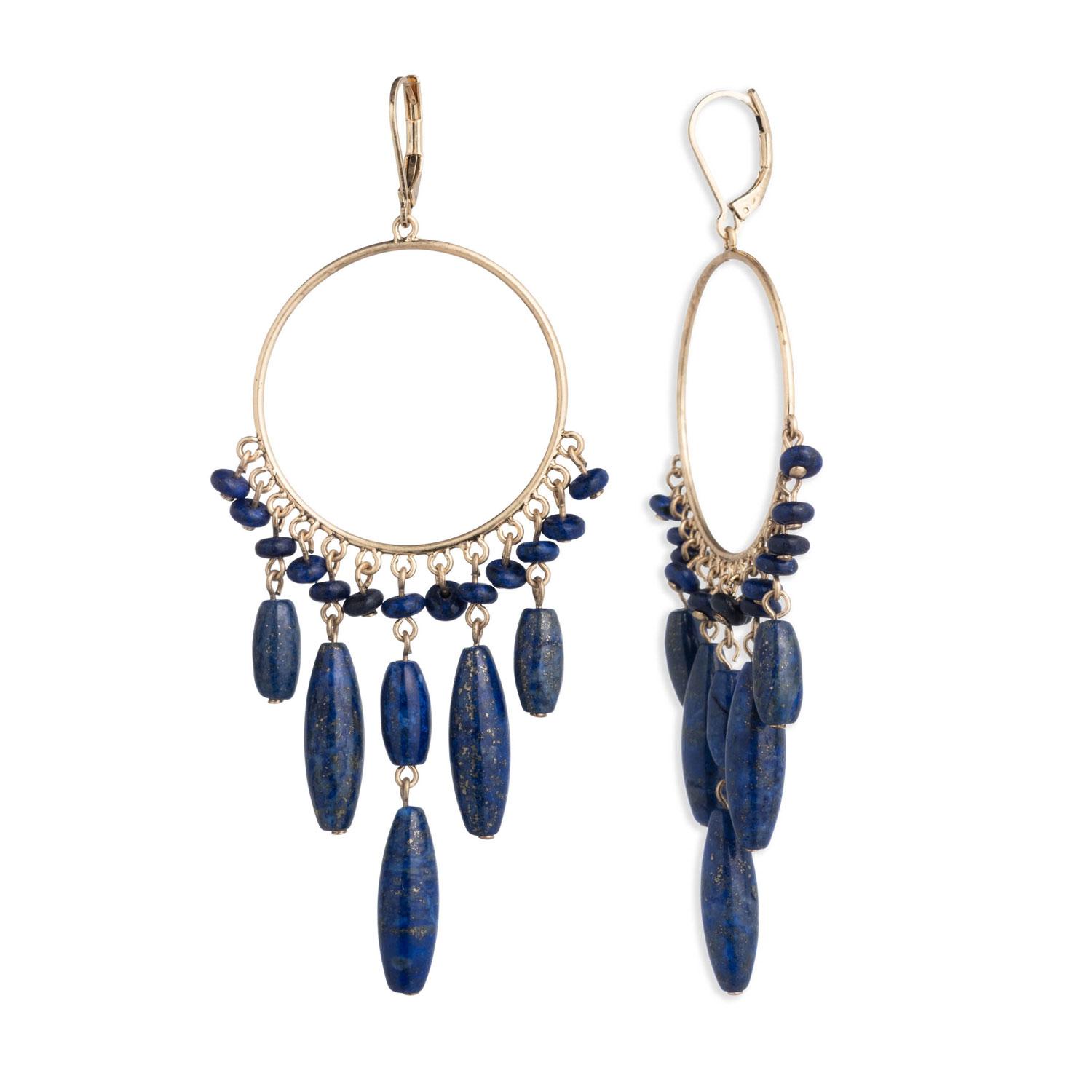 AROS METAL RALPH LAUREN COLGANTES AZUL MUJER - 1