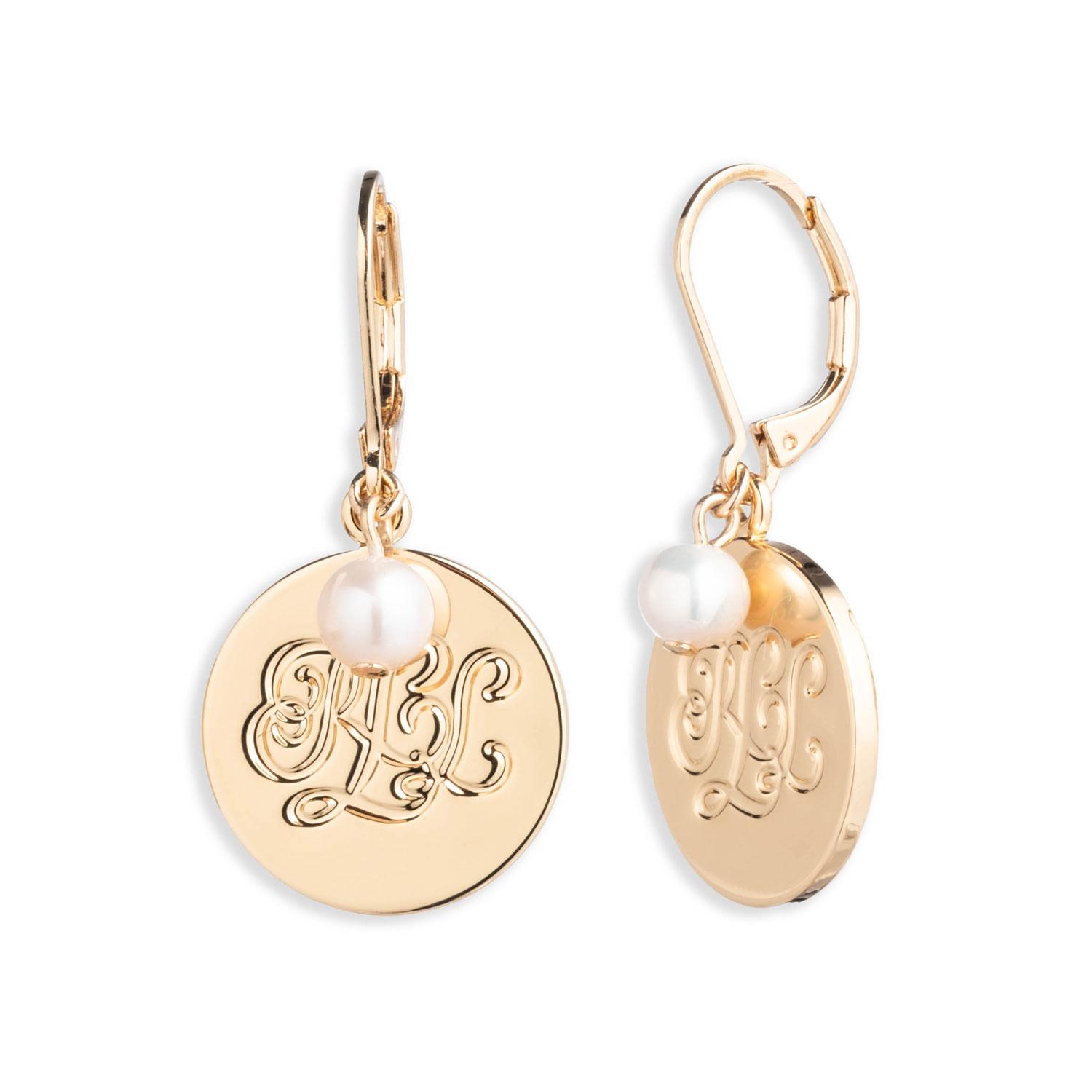 AROS METAL RALPH LAUREN COLGANTES DORADO MUJER - 1