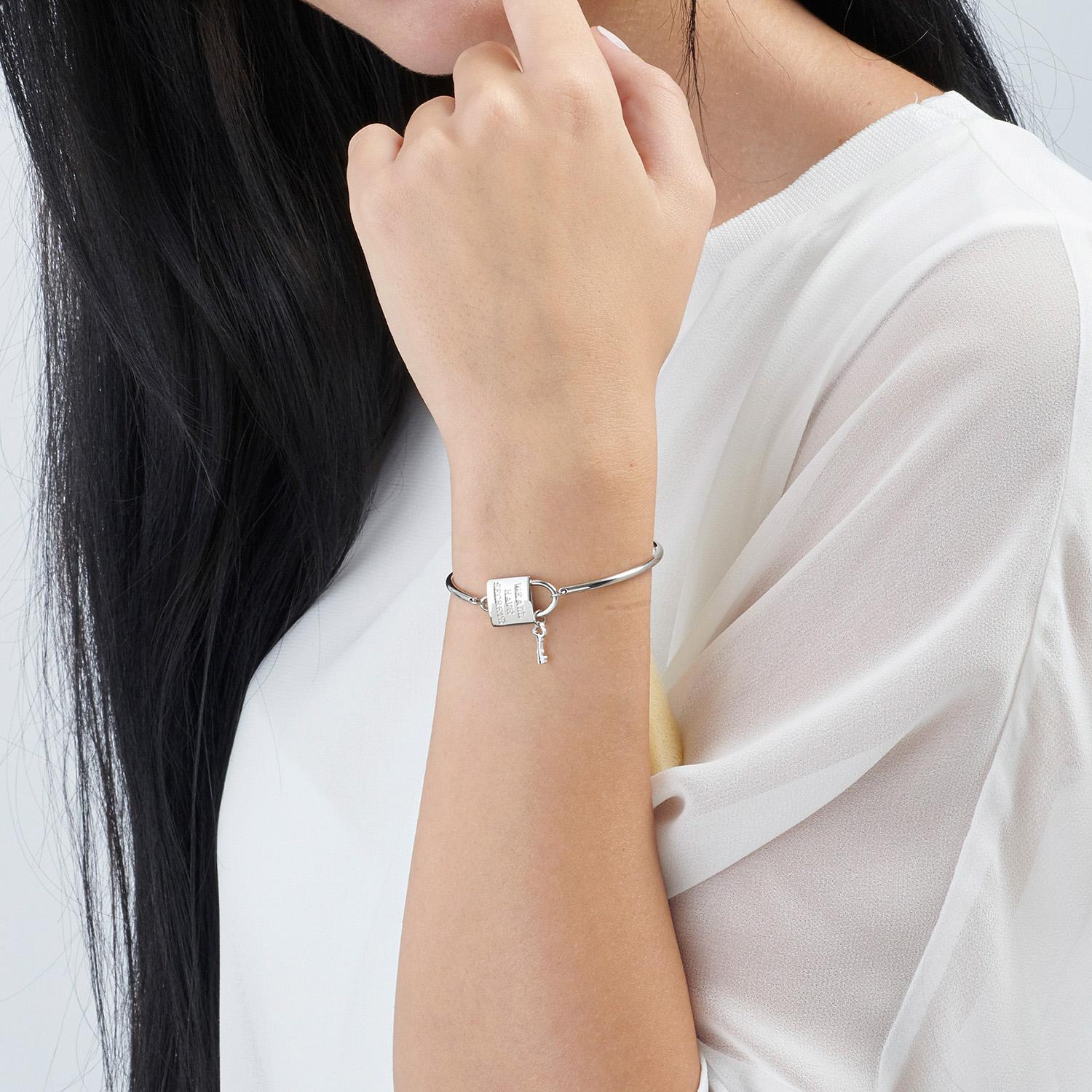 PULSERA BROSWAY CHAKRA PLATEADA ACERO - 2