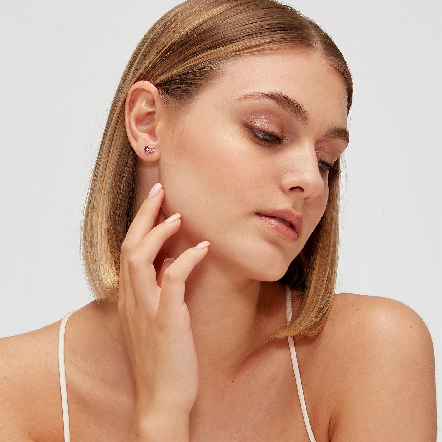 AROS ROSADO BROSWAY FANCY PLATA 925 - 2