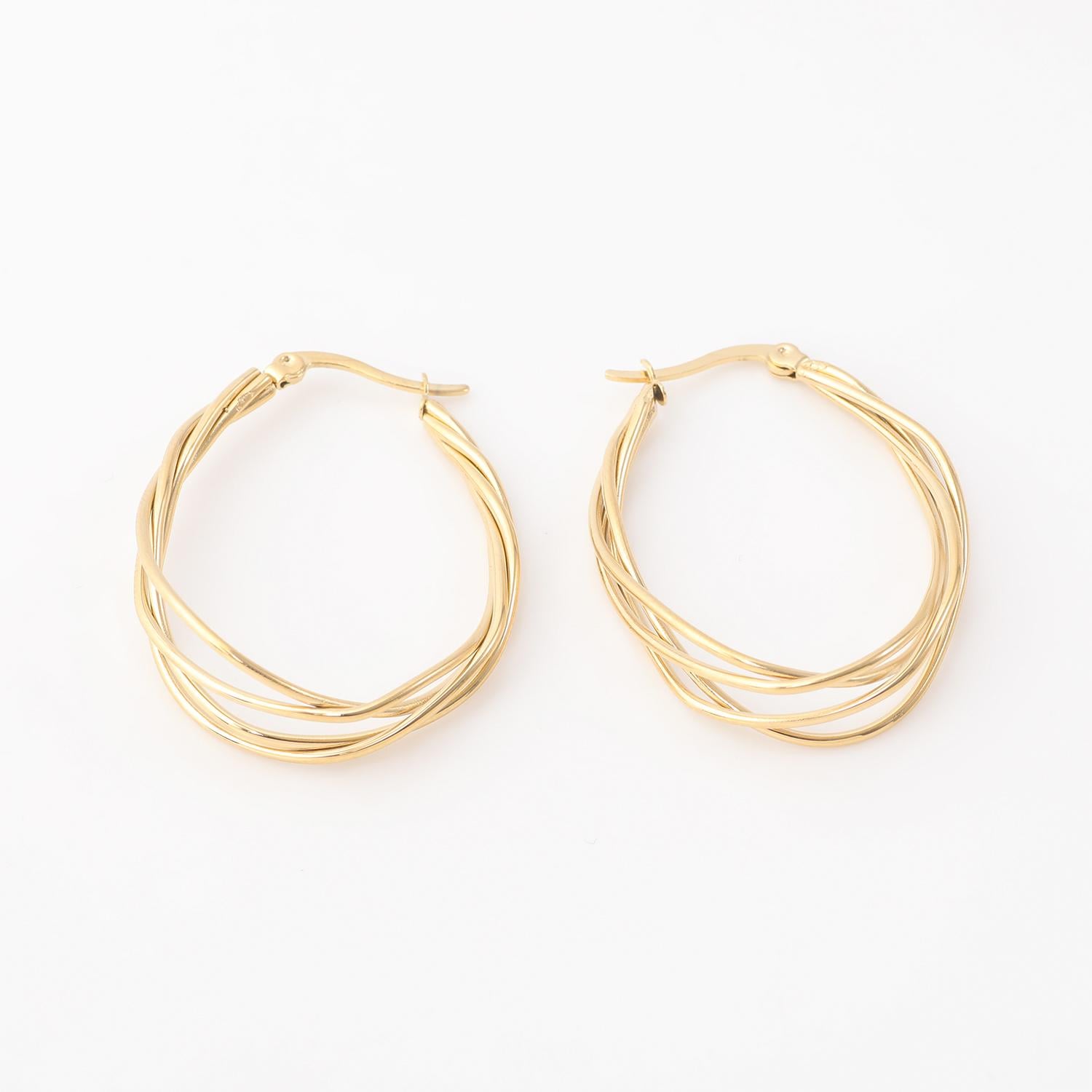 AROS ACERO INOXIDABLE 19V69 ITALIA DORADO - 1