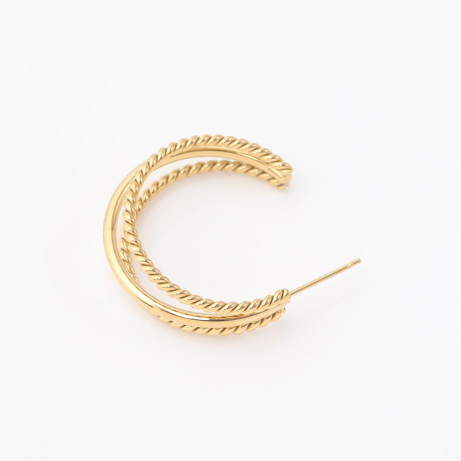 AROS ACERO INOXIDABLE 19V69 ITALIA DORADO - 2