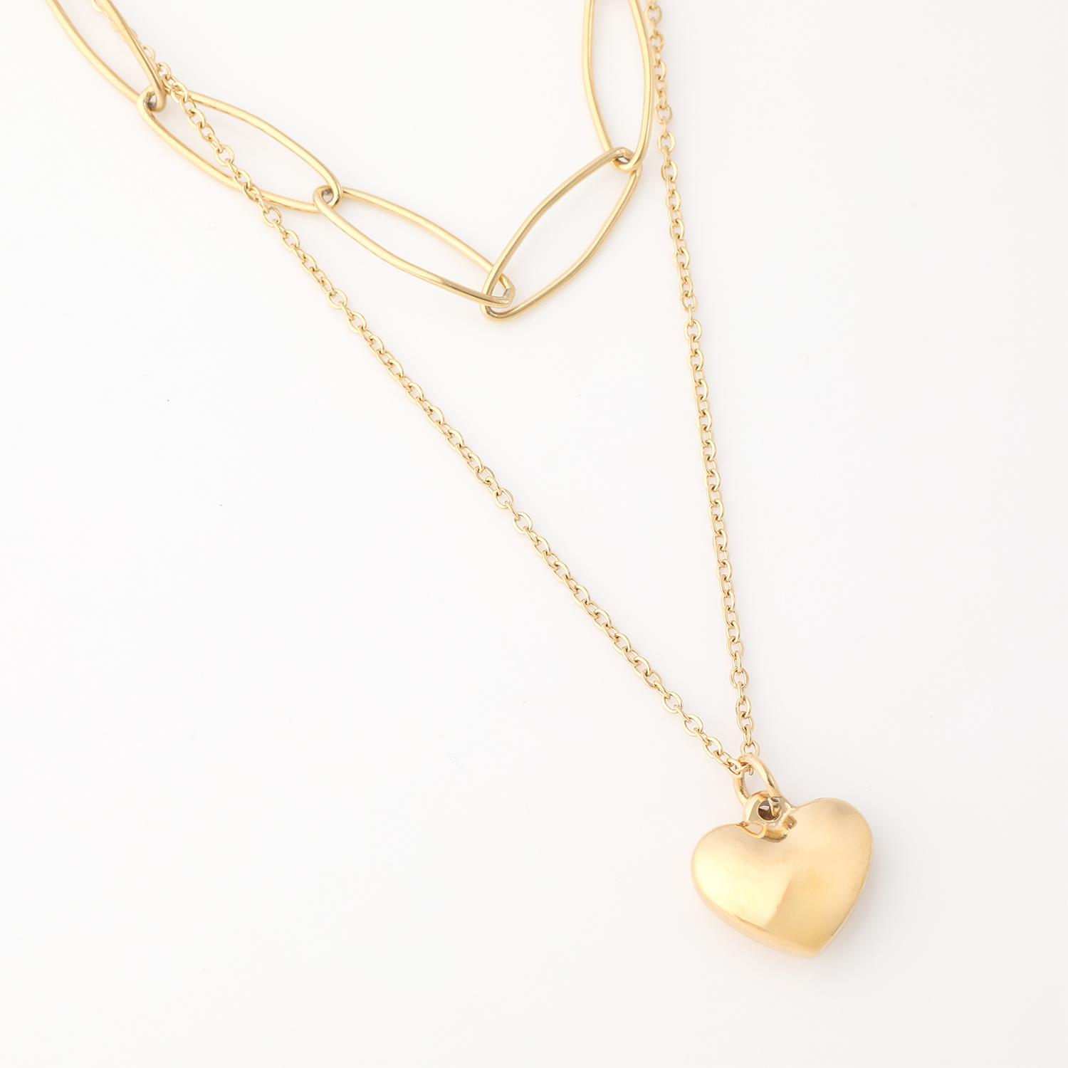 COLLAR 19V69 ITALIA ACERO INOXIDABLE DOBLE DORADO MUJER - 2