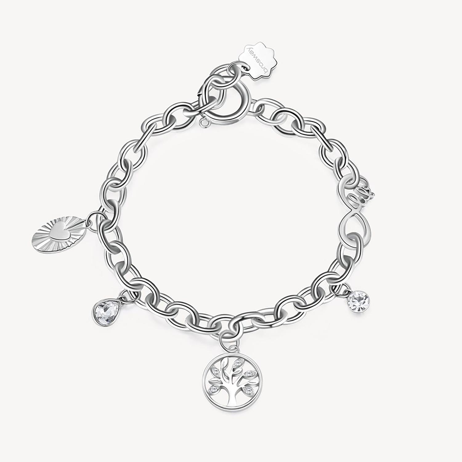 PULSERA BROSWAY CHAKRA PLATEADA ACERO - 1