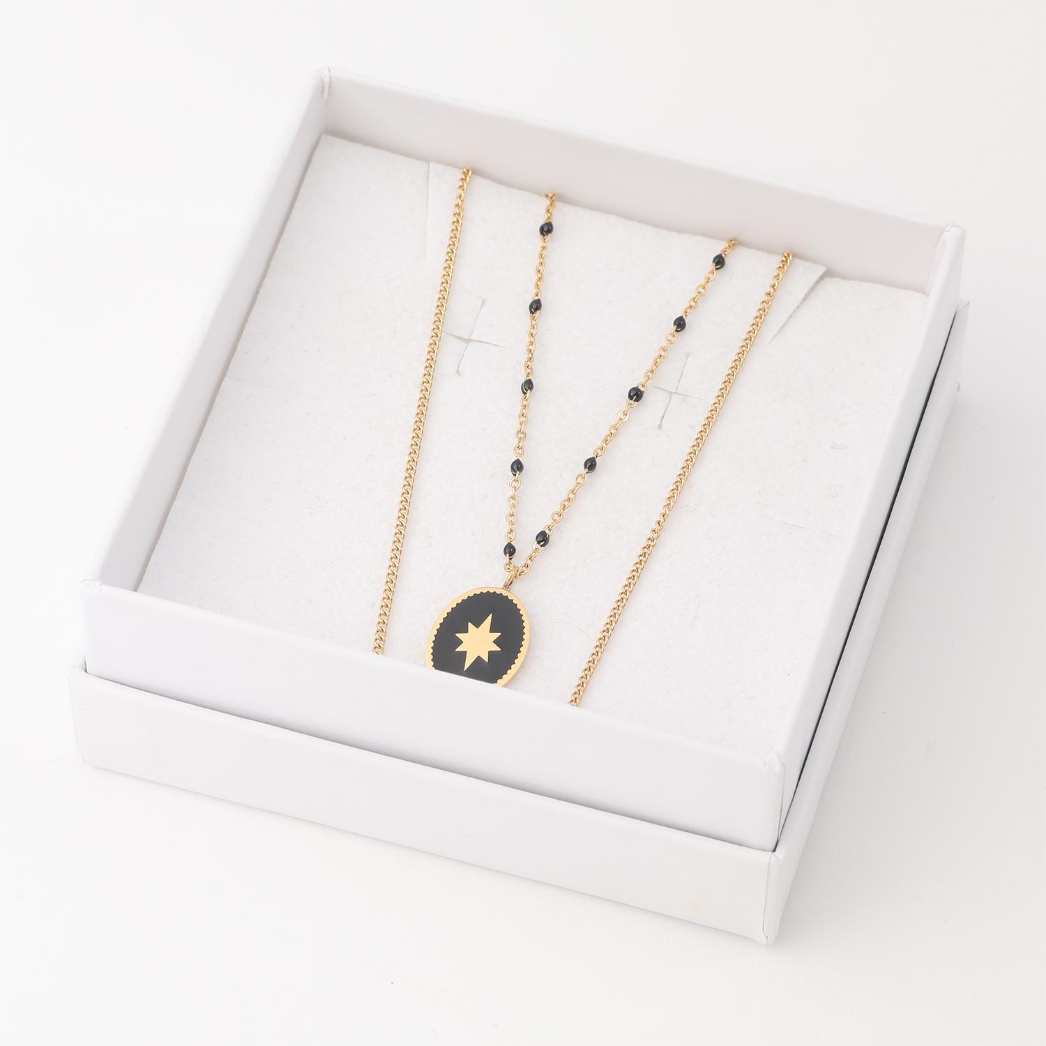 COLLAR 19V69 ITALIA ACERO INOXIDABLE DOBLE DORADO MUJER - 3