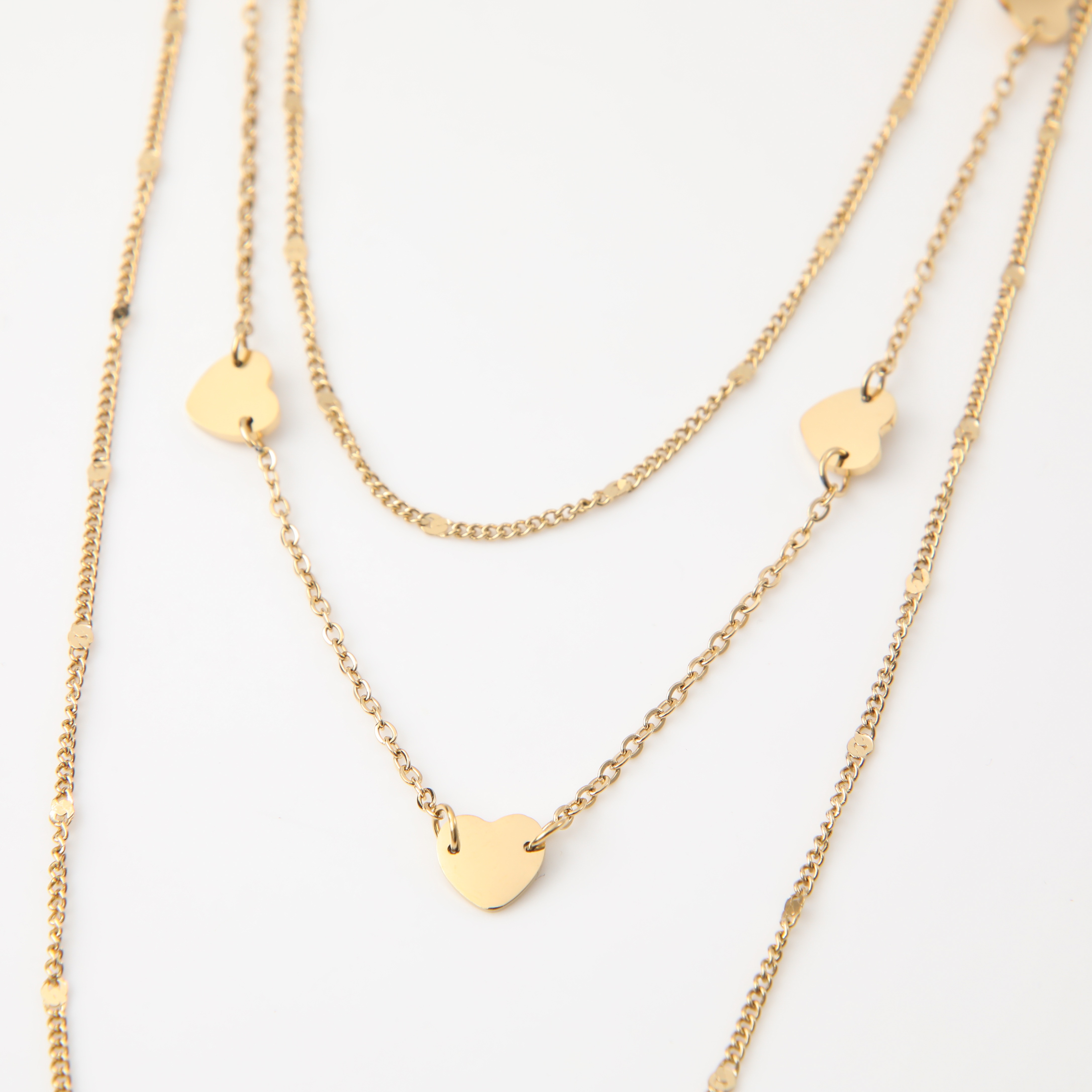 COLLAR 19V69 ITALIA ACERO INOXIDABLE DOBLE STNE580 DORADO MUJER - 2