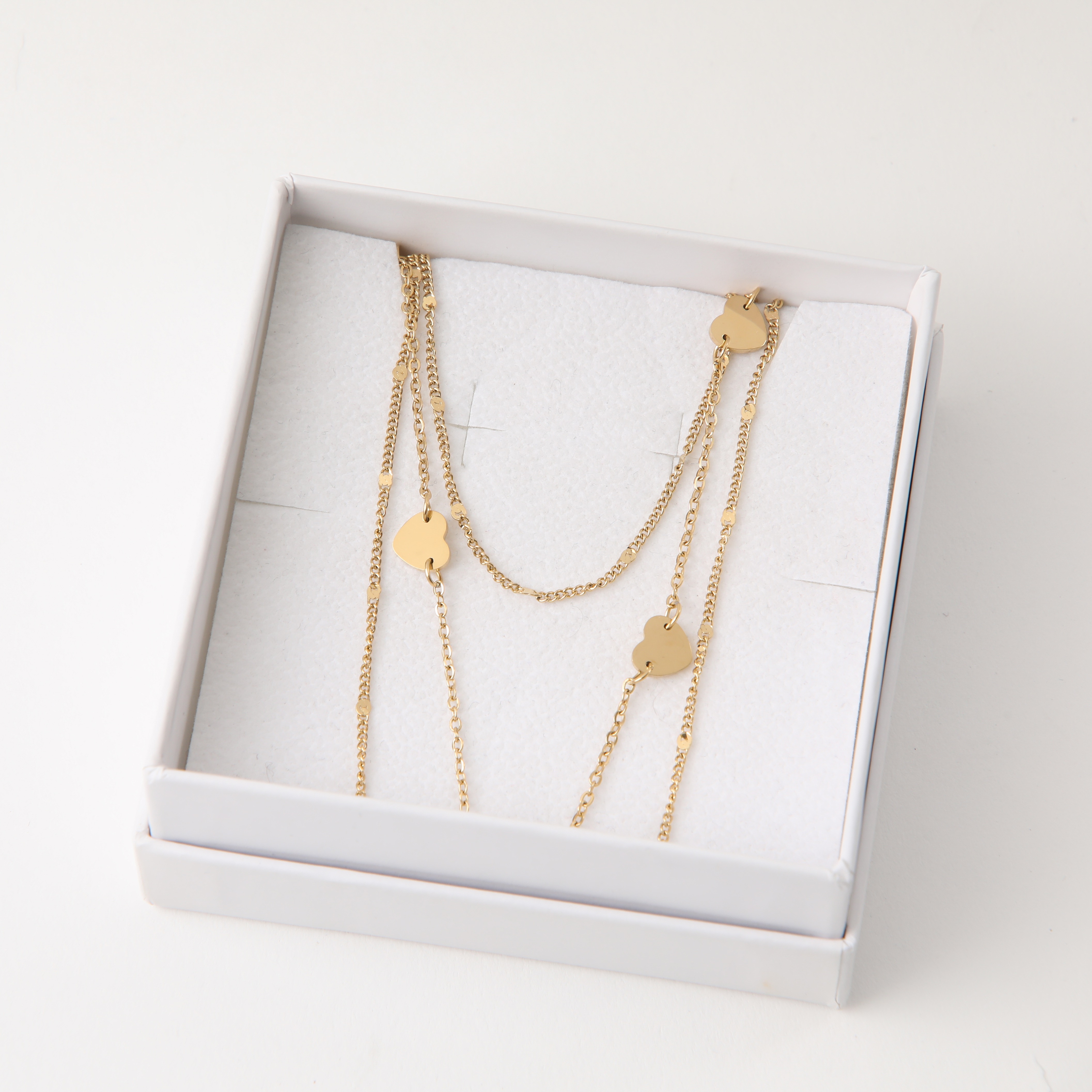 COLLAR 19V69 ITALIA ACERO INOXIDABLE DOBLE STNE580 DORADO MUJER - 3