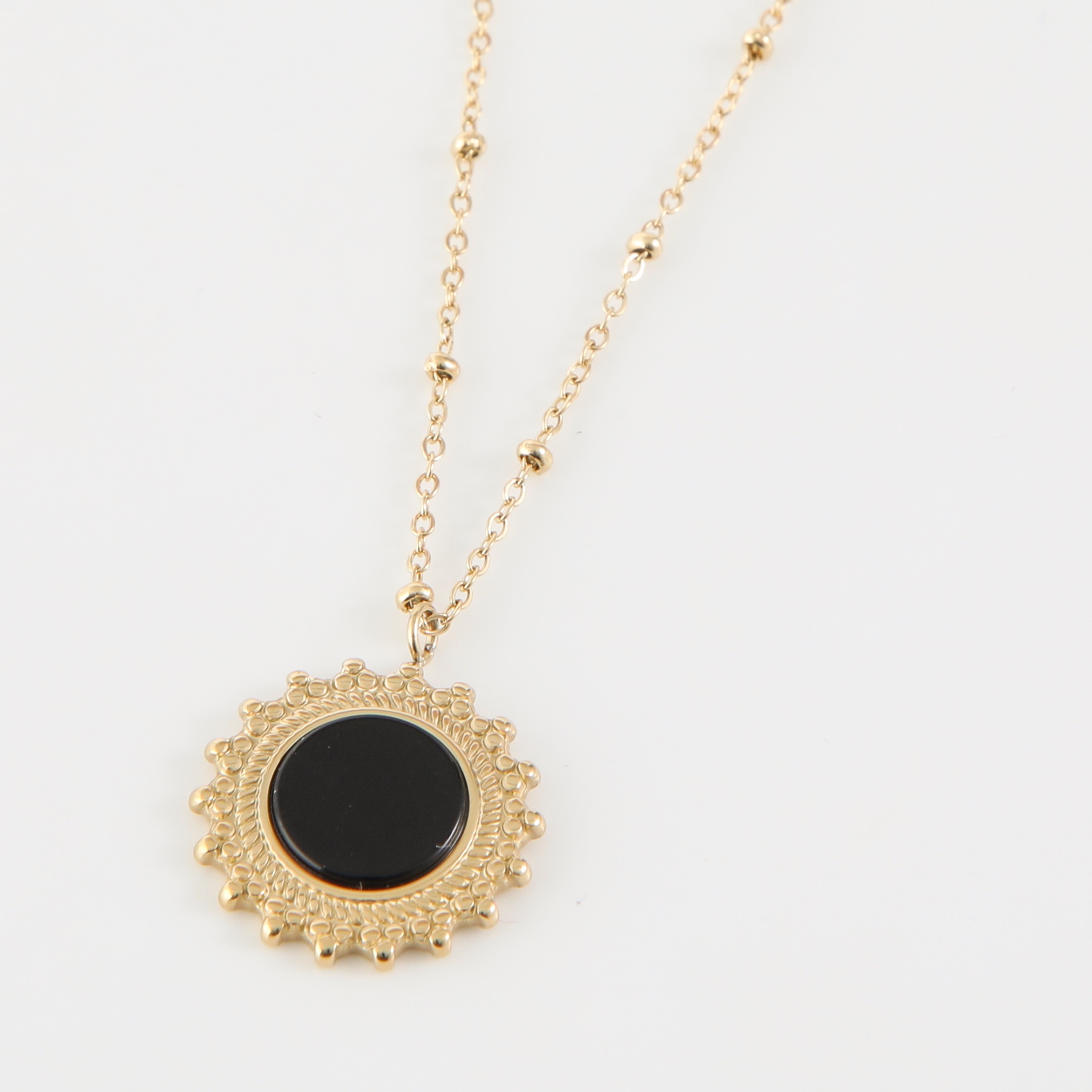 COLLAR 19V69 ITALIA ACERO INOXIDABLE DOBLE DORADO MUJER STNE534 - 2