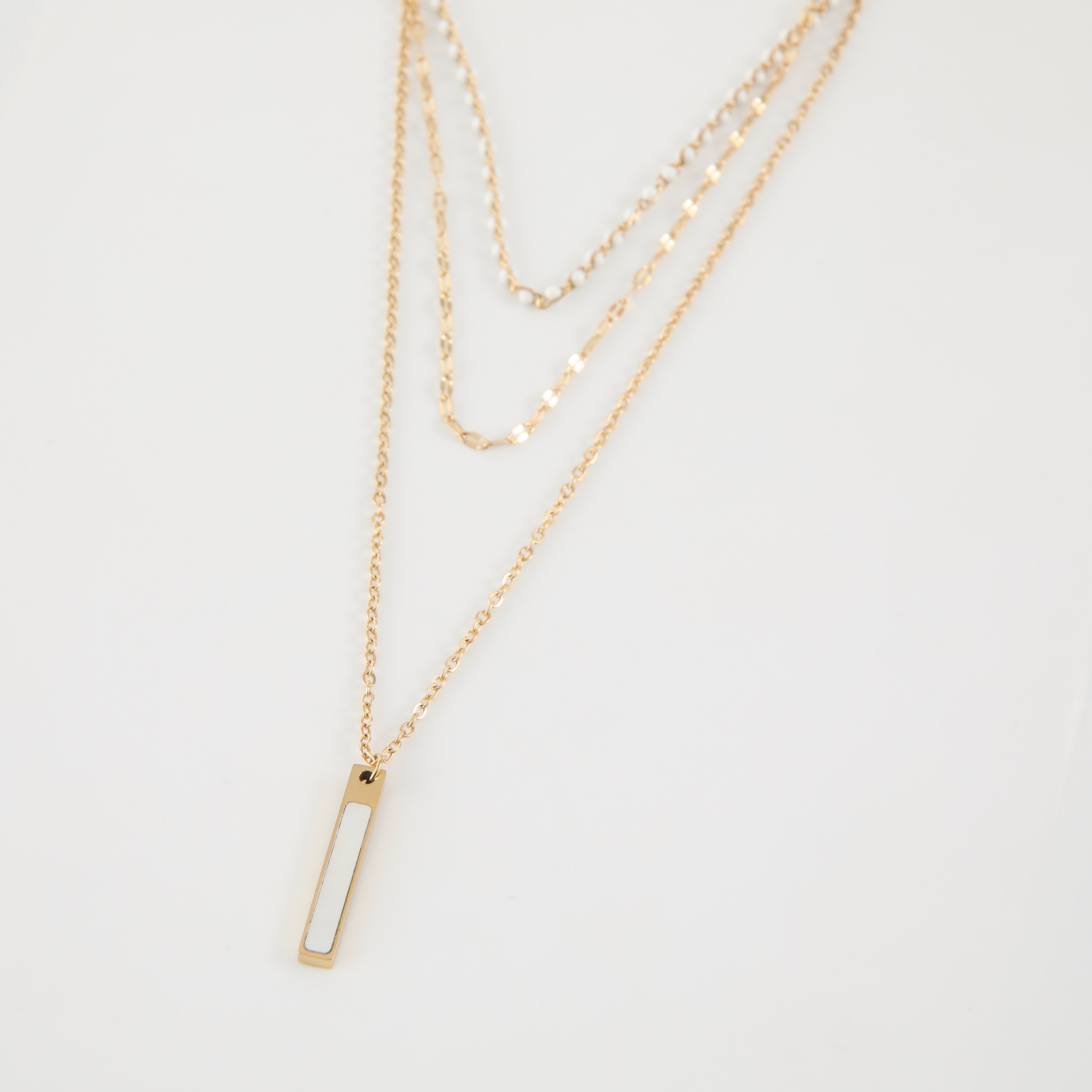 COLLAR 19V69 ITALIA ACERO INOXIDABLE DOBLE DORADO MUJER STNE480 - 1