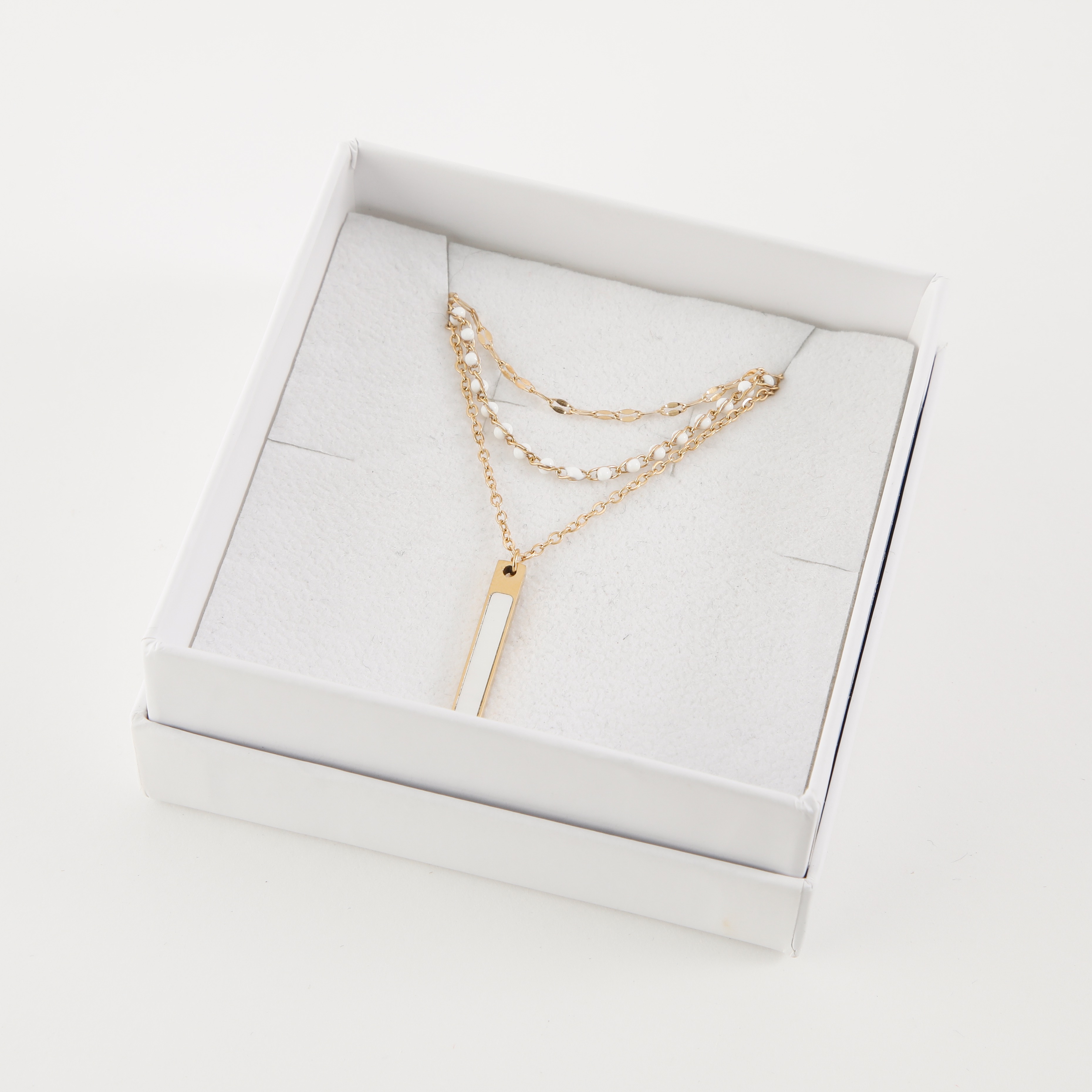 COLLAR 19V69 ITALIA ACERO INOXIDABLE DOBLE DORADO MUJER STNE480 - 2