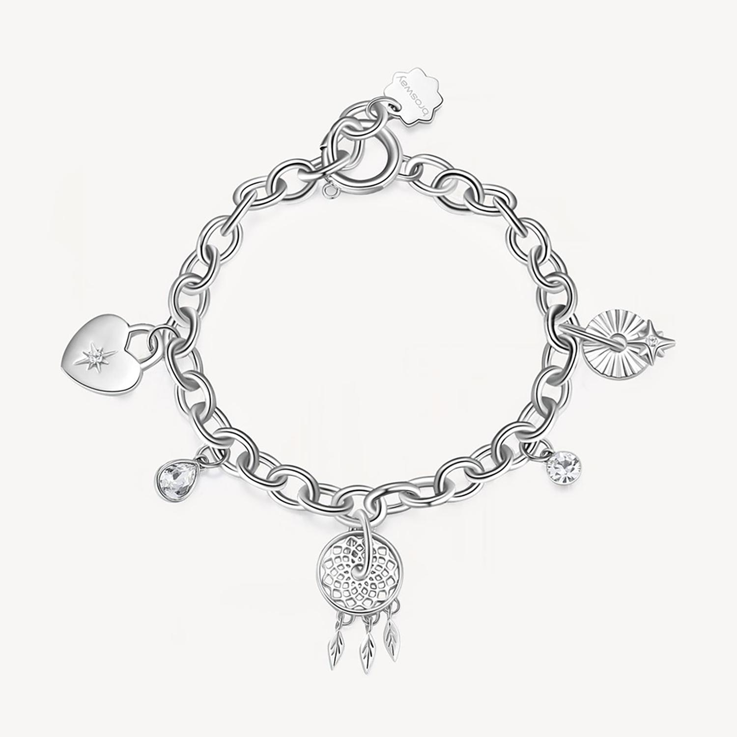 PULSERA BROSWAY CHAKRA PLATEADA ACERO - 1