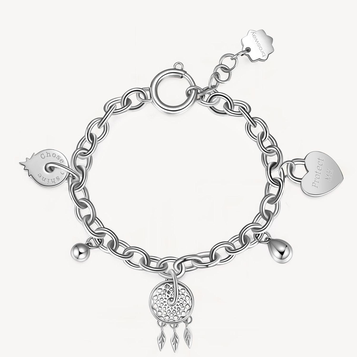 PULSERA BROSWAY CHAKRA PLATEADA ACERO - 2