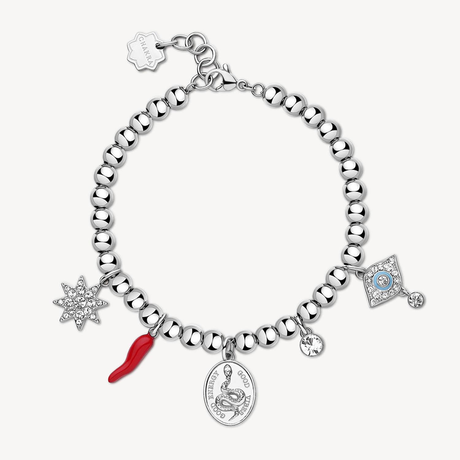 PULSERA BROSWAY CHAKRA PLATEADA ACERO - 1