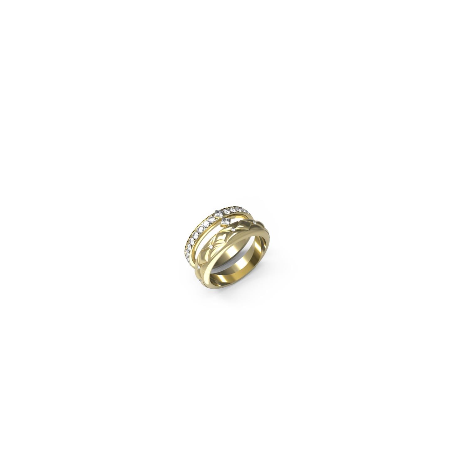 ANILLO GUESS DORADO JUBR04586JWYG56 - 1