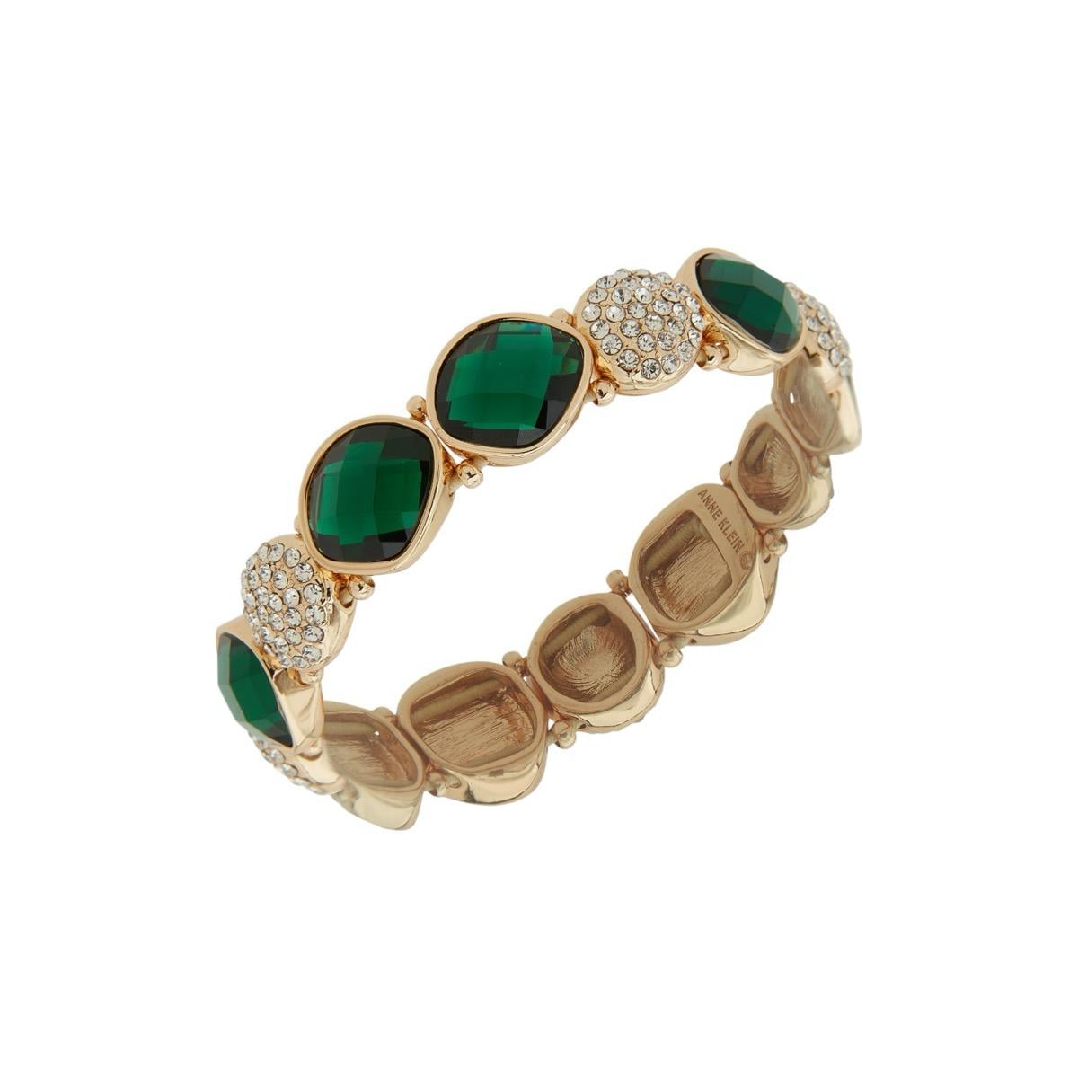 PULSERA ANNE KLEIN DORADO Y VERDE 01B00876 - 1