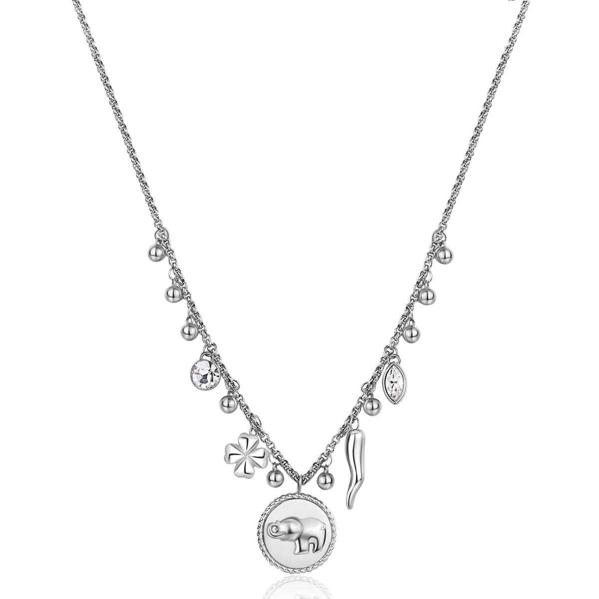 COLLAR BROSWAY ACERO INOXIDABLE CHAKRA PLATEADO BHKN099 - 1