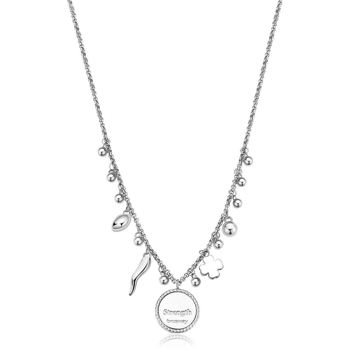COLLAR BROSWAY ACERO INOXIDABLE CHAKRA PLATEADO BHKN099 - 2