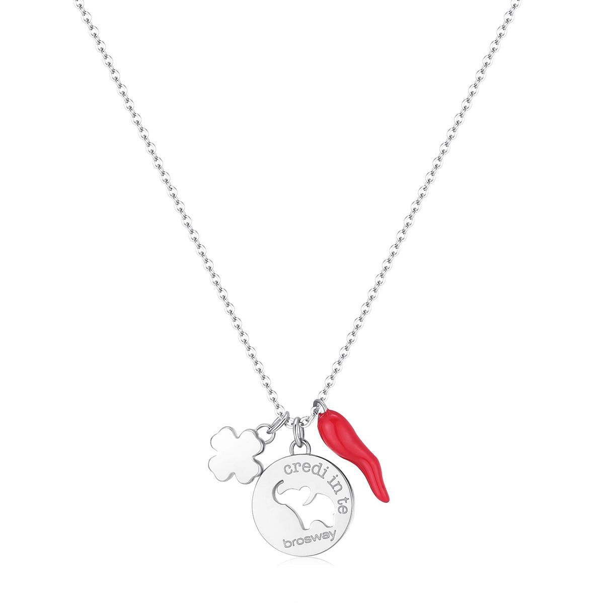 COLLAR BROSWAY ACERO INOXIDABLE CHAKRA PLATEADO BHKL07 - 2