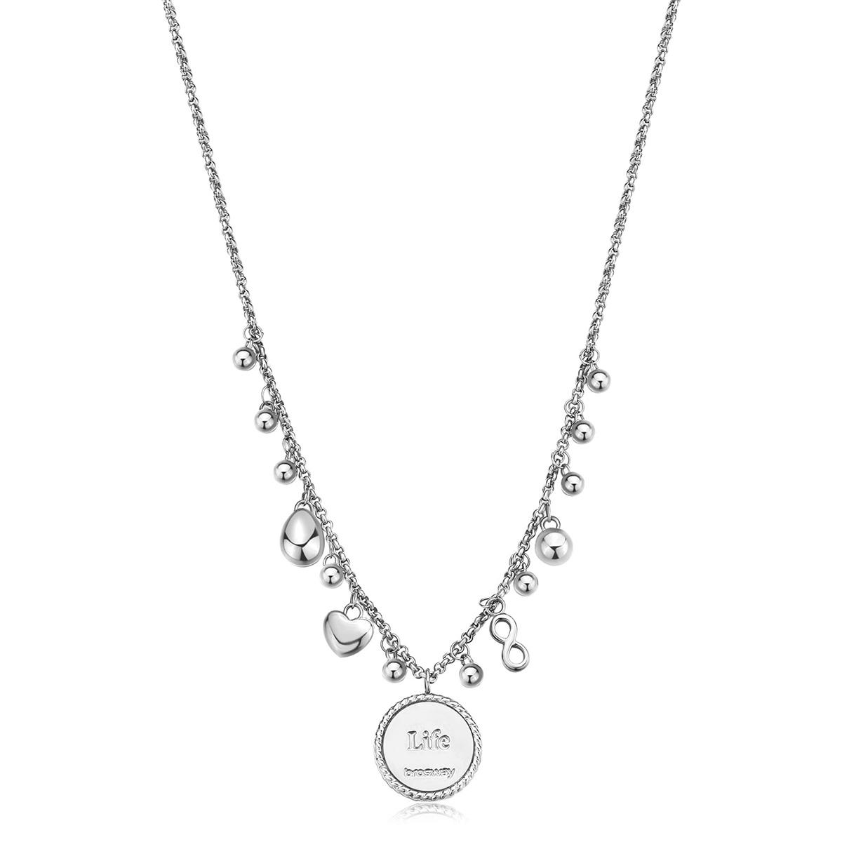 COLLAR BROSWAY ACERO INOXIDABLE CHAKRA PLATEADO BHKN100 - 2