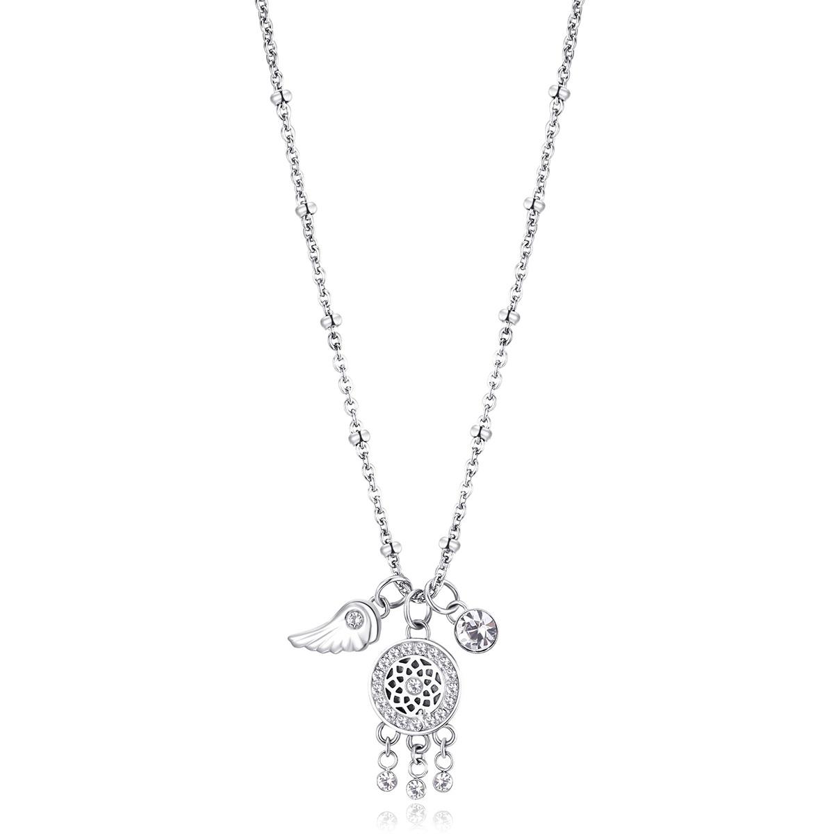 COLLAR BROSWAY ACERO INOXIDABLE CHAKRA PLATEADO BHKN055 - 1