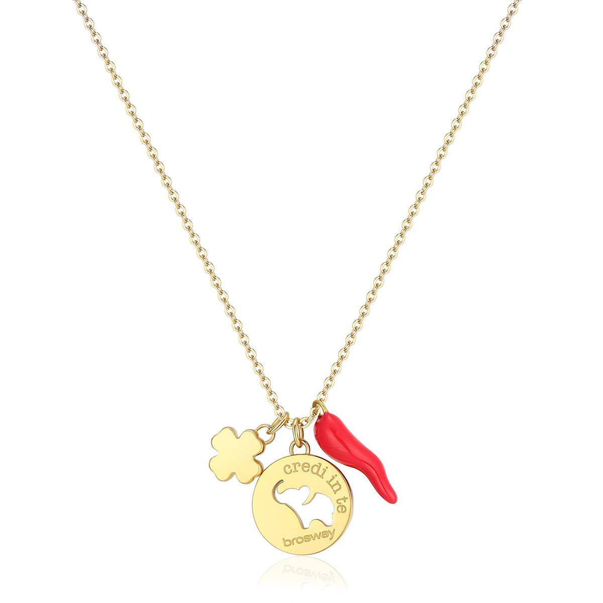 COLLAR BROSWAY ACERO INOXIDABLE CHAKRA DORADO BHKL08 - 2