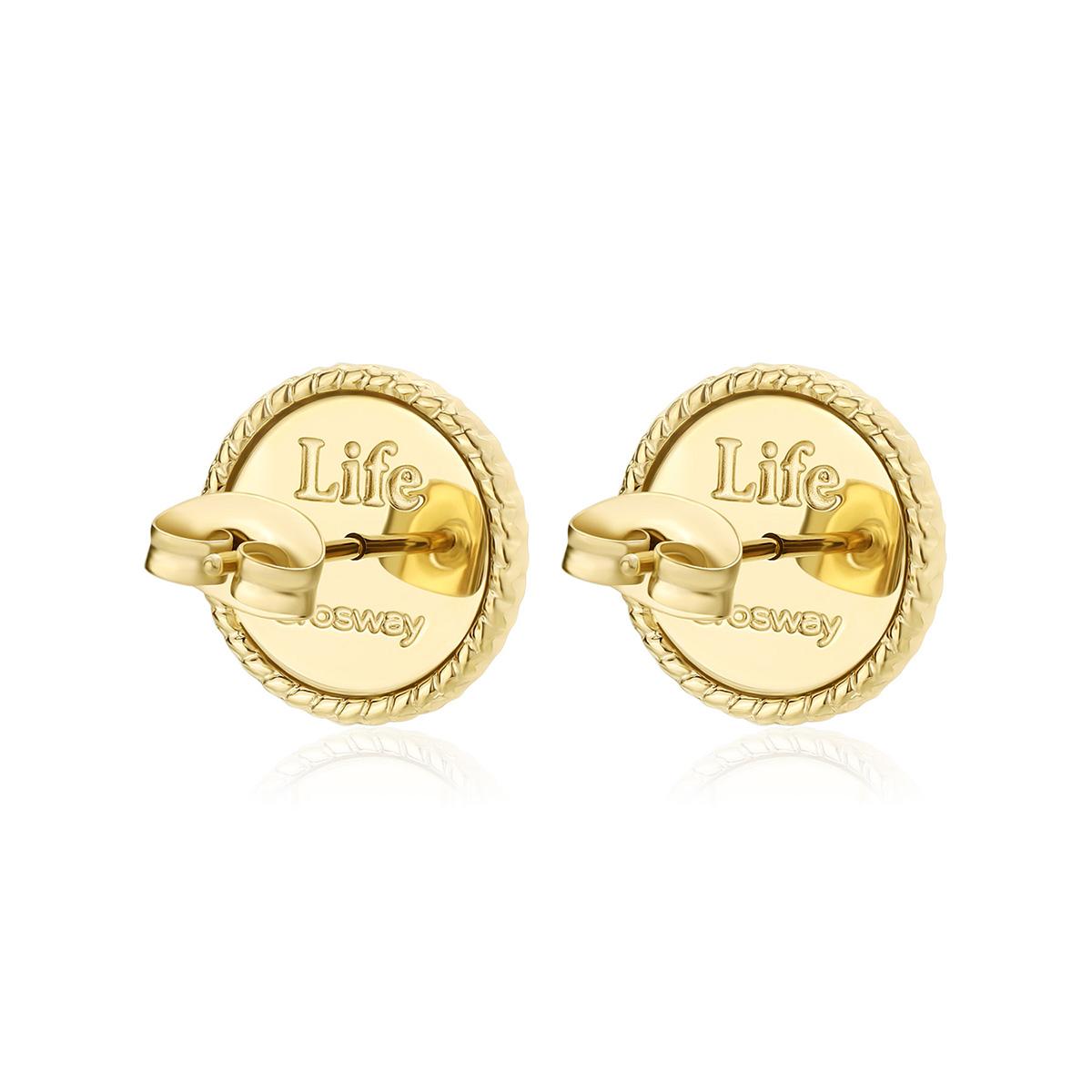 AROS ACERO INOXIDABLE BROSWAY DORADO CHAKRA BHKE143 - 2