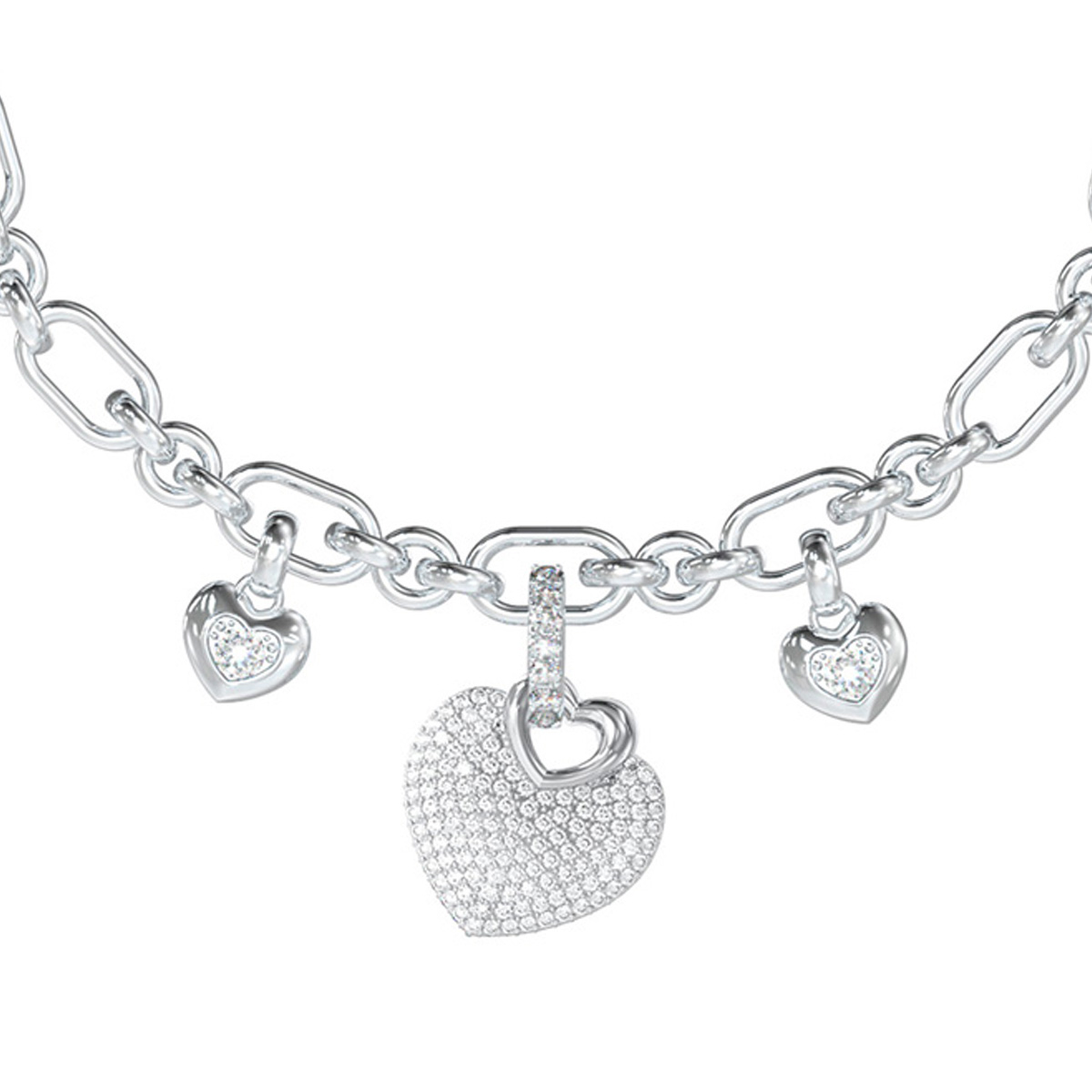 PULSERA GUESS JUBB05211JWRHS PLATEADA - 2